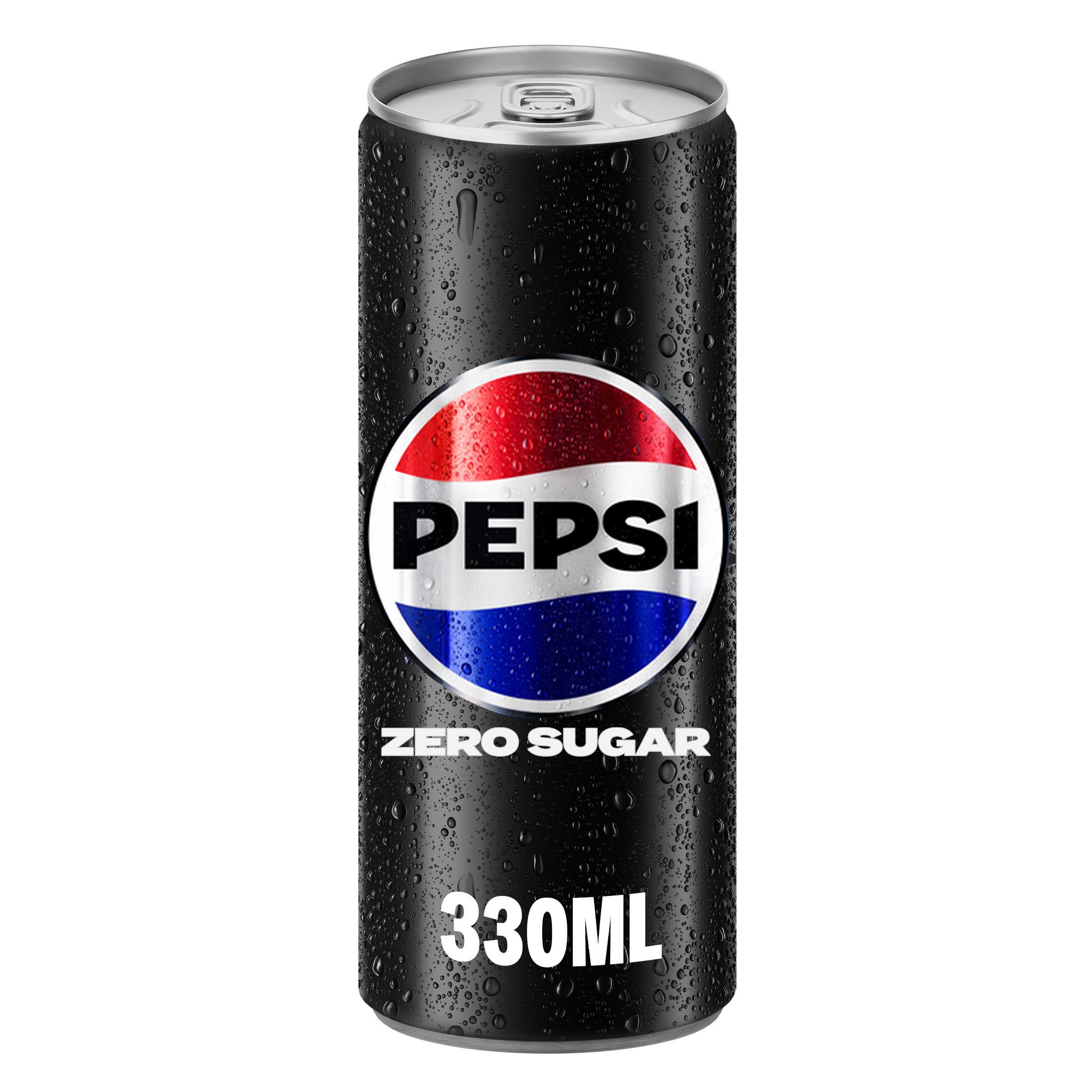 Pepsi Cola Zero Sugar Soft Drink Can, 330ml
