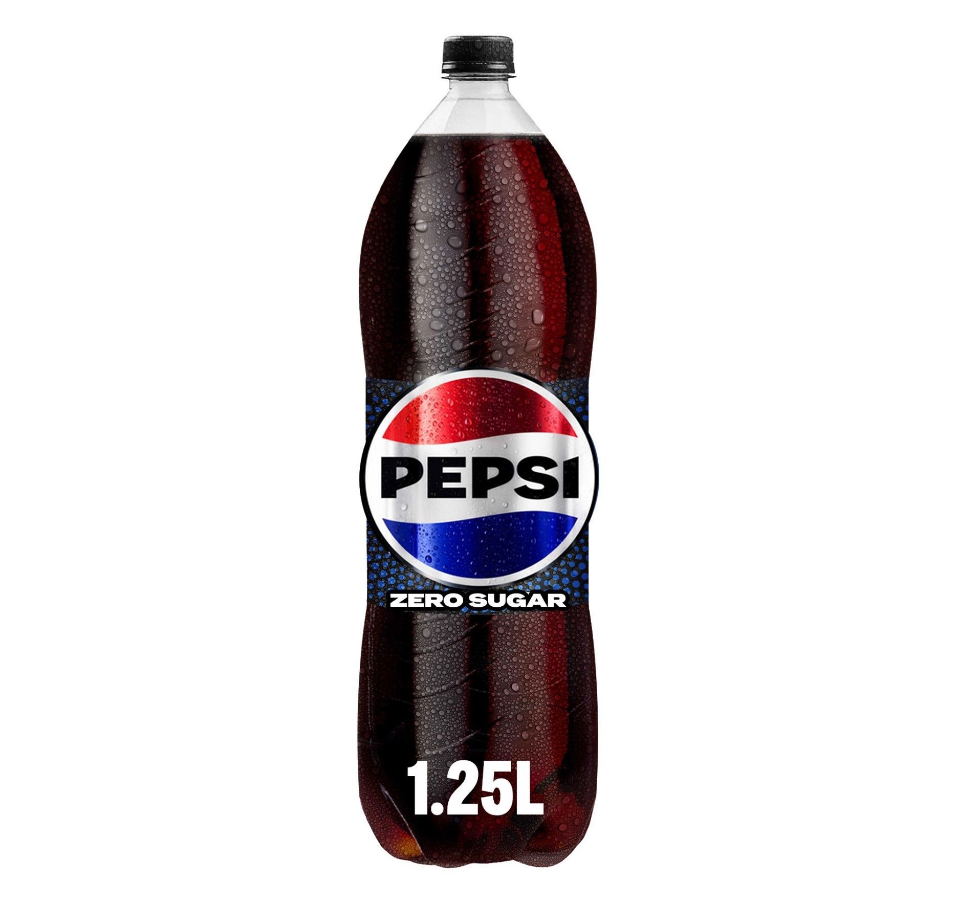 Pepsi Cola Zero Soft Drink Bottle, 1.25L