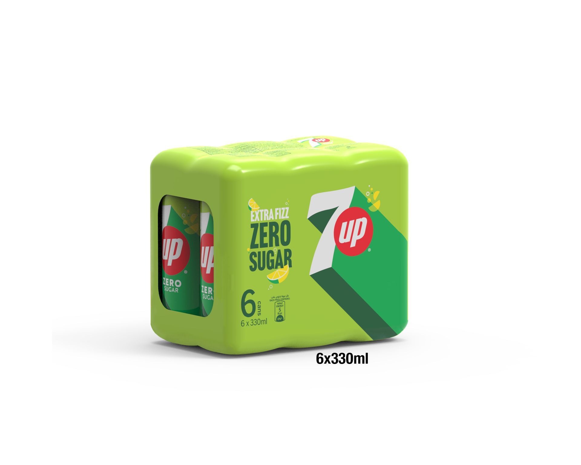 7UP Zero Sugar Cans, 6x330ml
