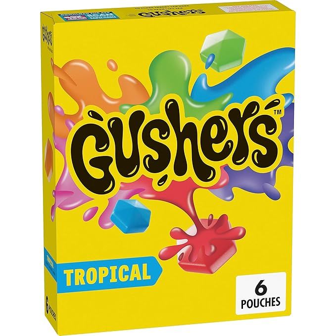 Betty Crocker Fruit Gushers Tropical Flavors Snacks, 136g