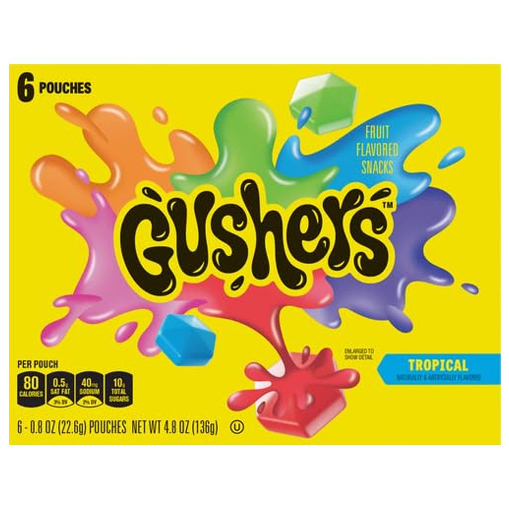 Betty Crocker Fruit Gushers Fruit Flavored Snacks Variety Pack, 136g