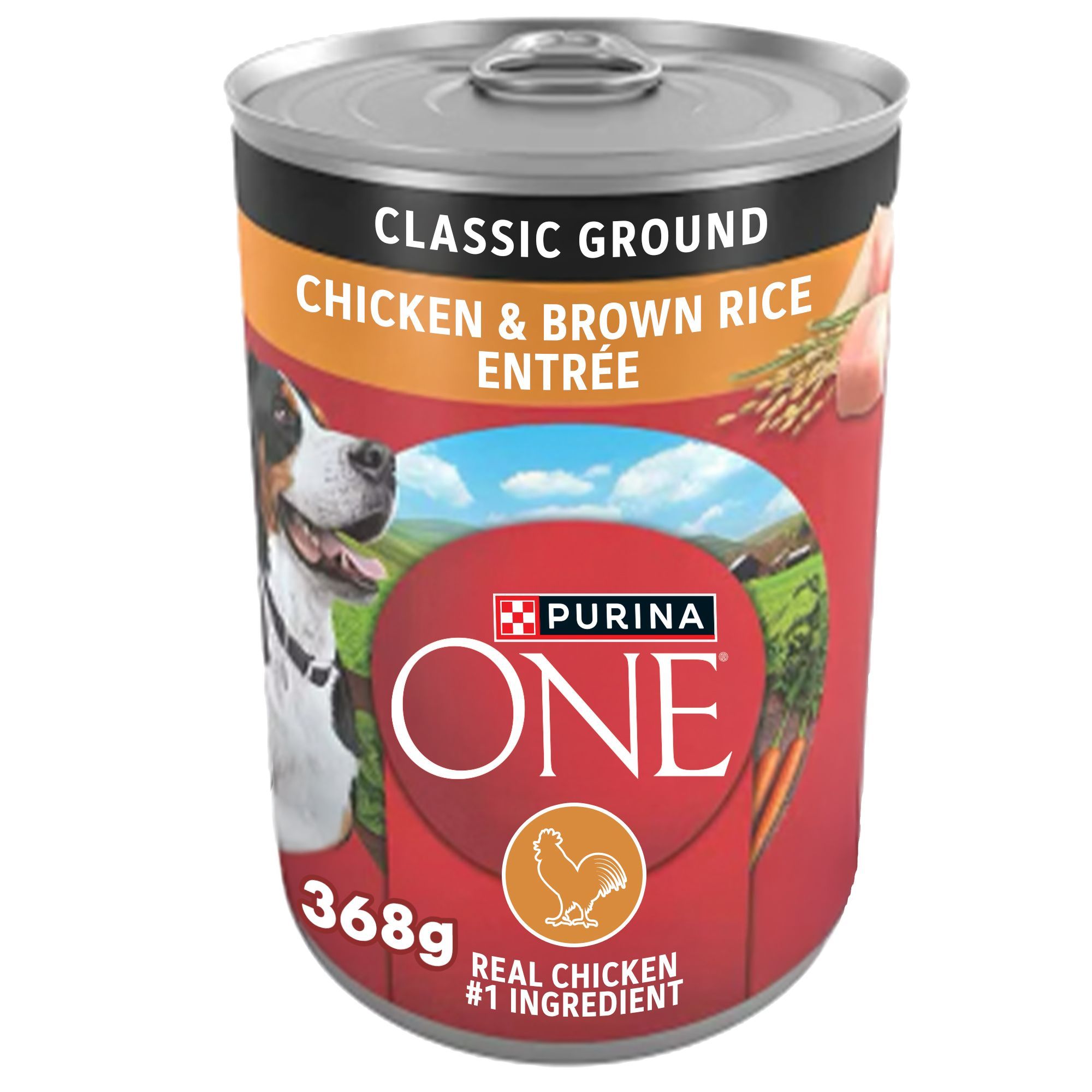 Purina One Classic Wet Dog Food in Ground Chicken & Brown Rice, 368g