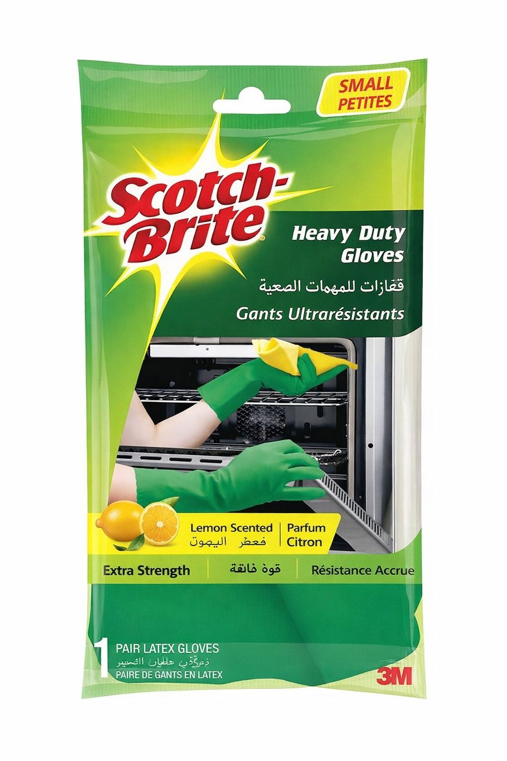 Scotch Brite Heavy Duty Lemon Scented Household Gloves - Small