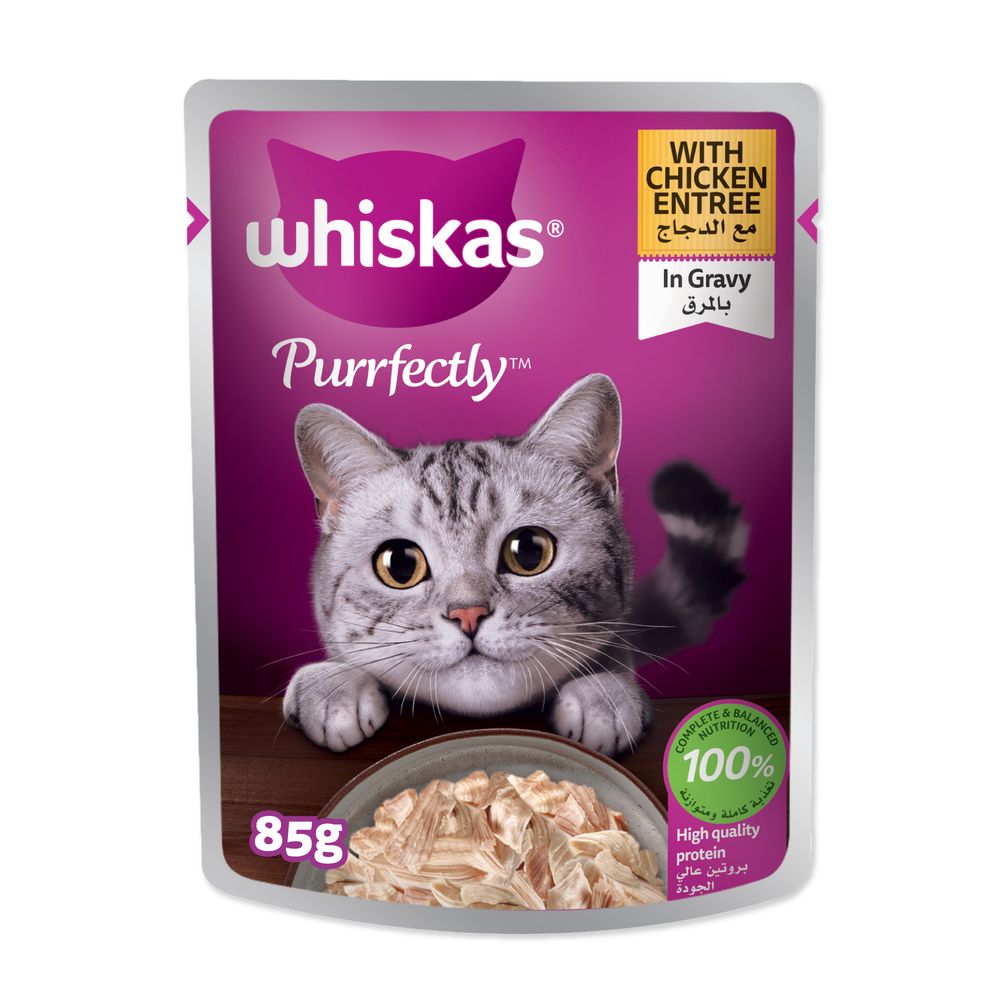 Whiskas Purrfectly with Chicken in Gravy Cat Food, 85g