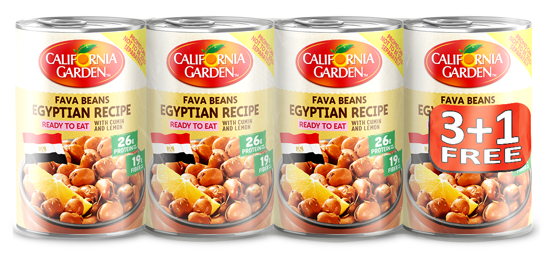 California Garden Fava Beans Egyptian Recipe Value Pack, 4x450g
