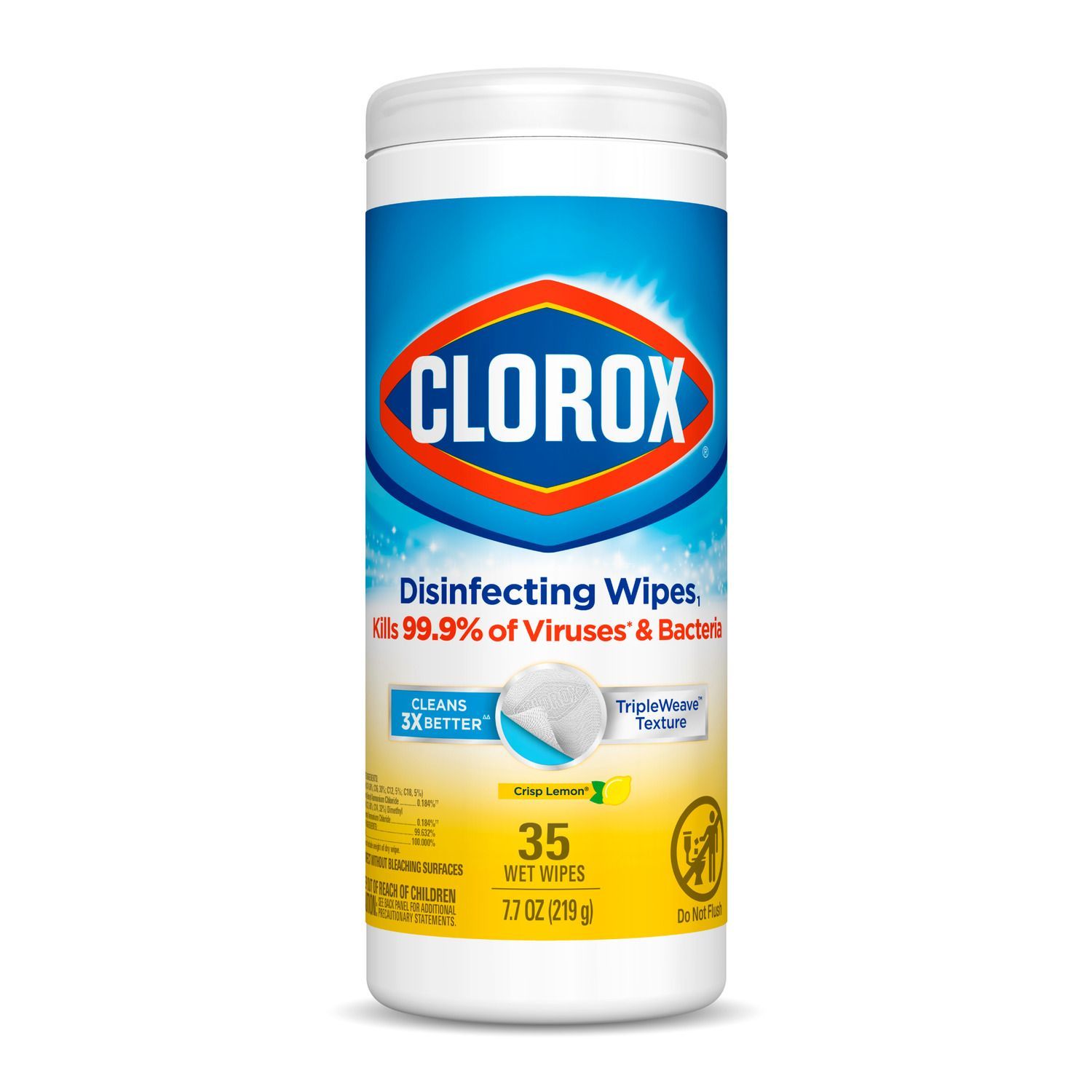 Clorox Lemon Fresh Disinfecting Wipes Can, 35 Count