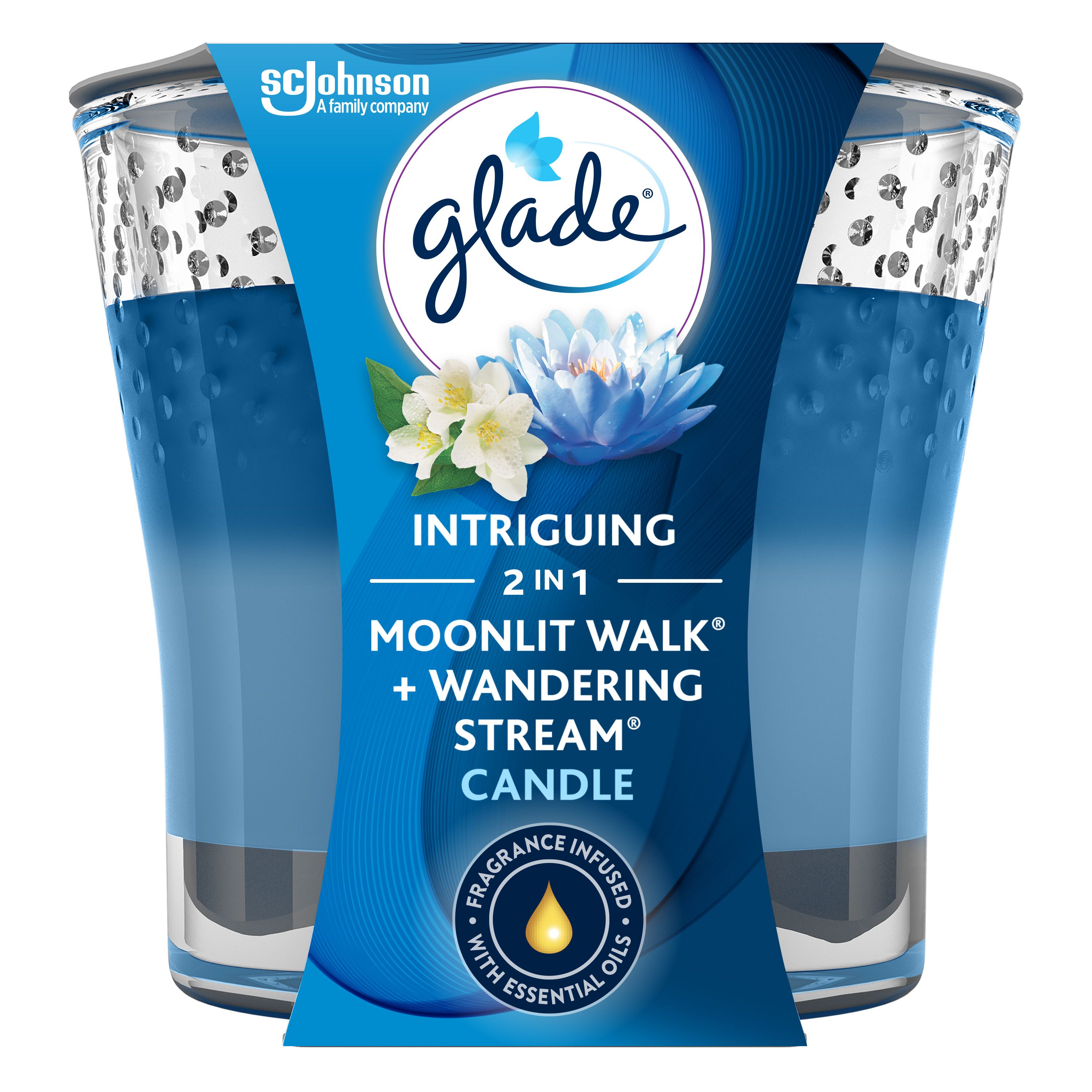 Glade Moonlit Walk & Wandering Stream Scented Candle, 3.4oz