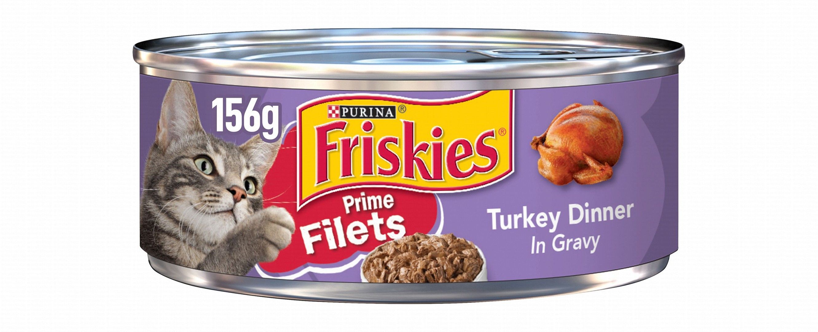 Purina Friskies Prime Filets Wet Cat Food with Turkey in Gravy, 156g