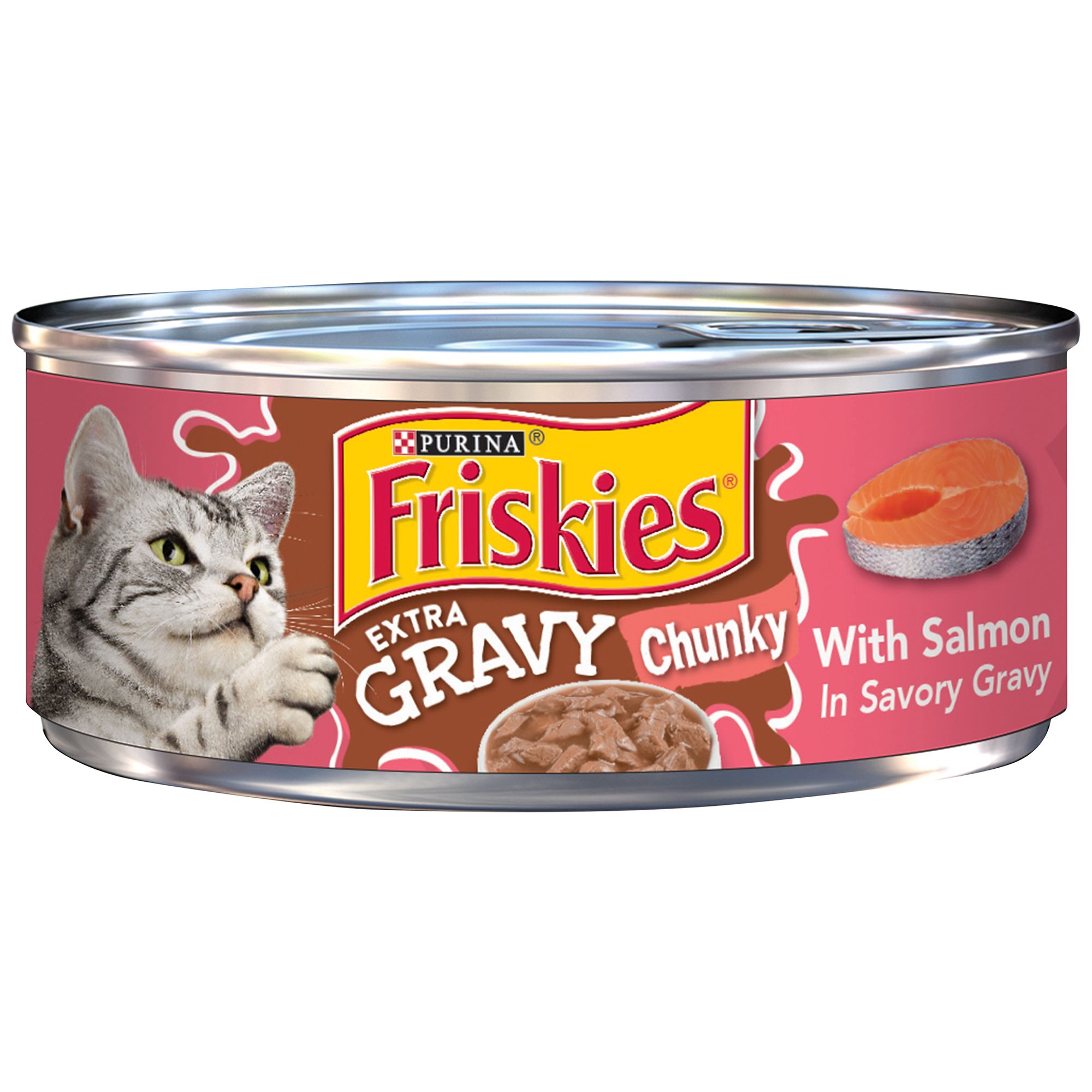 Friskies Extra Gravy Chunky Cat Food W/ Salmon 156 G