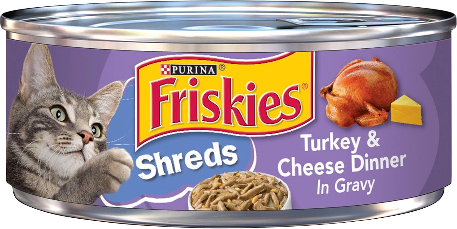 Purina Friskies Savory Shreds Turkey & Cheese Wet Cat Food 156G