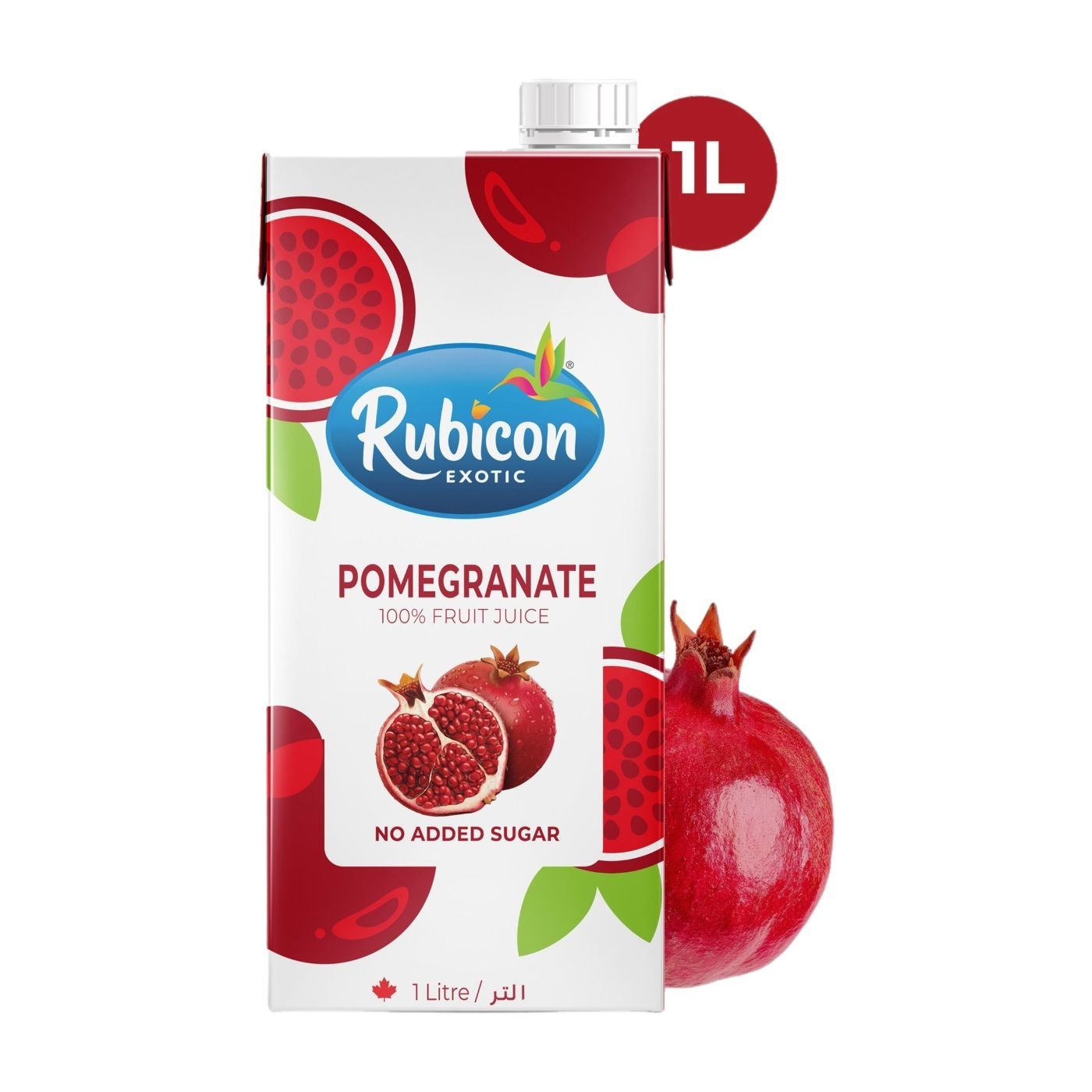 Rubicon Exotic No Added Sugar Pomegranate Fruit Juice, 1L