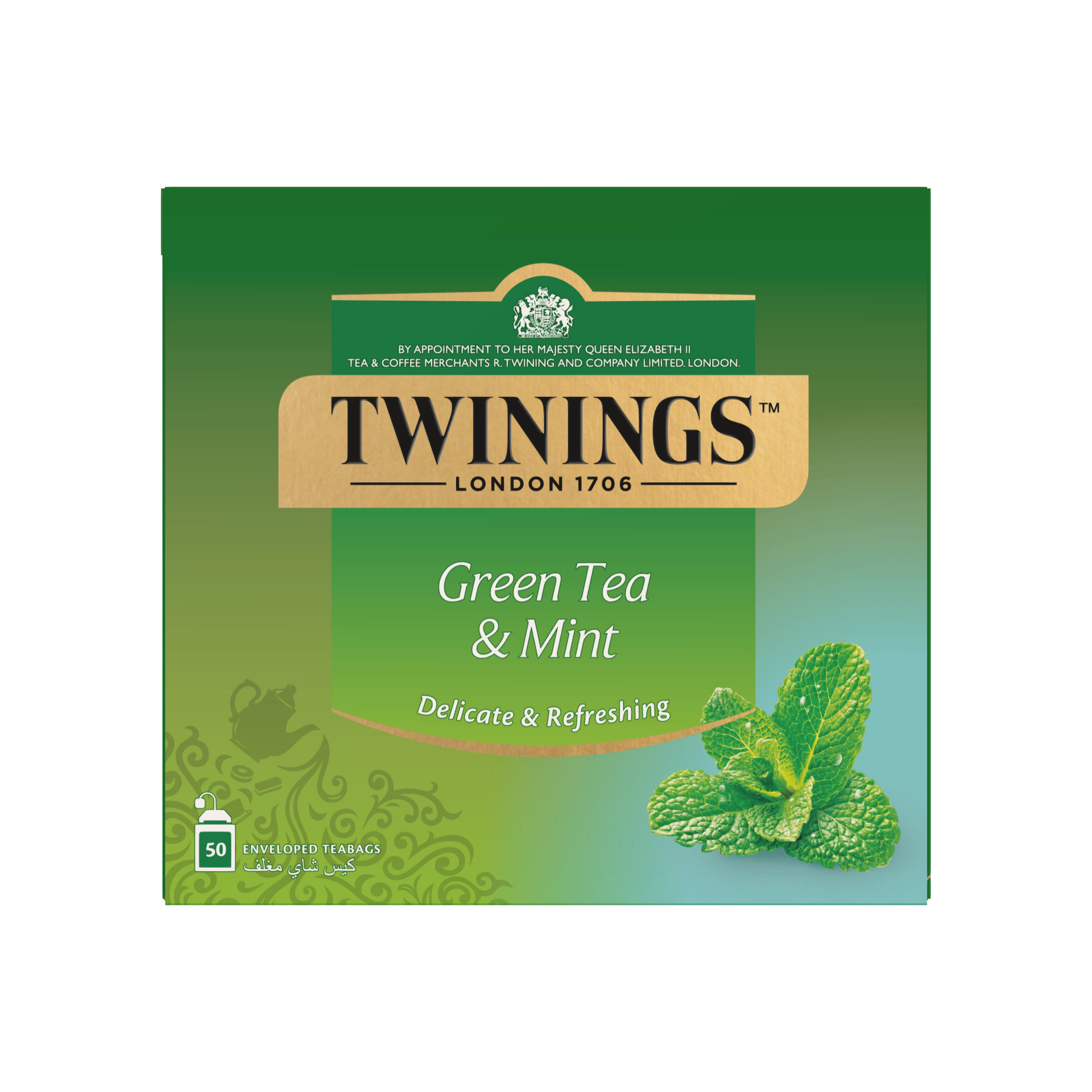 Twinings Green Tea & Mint Tea Bags, 50 Bags