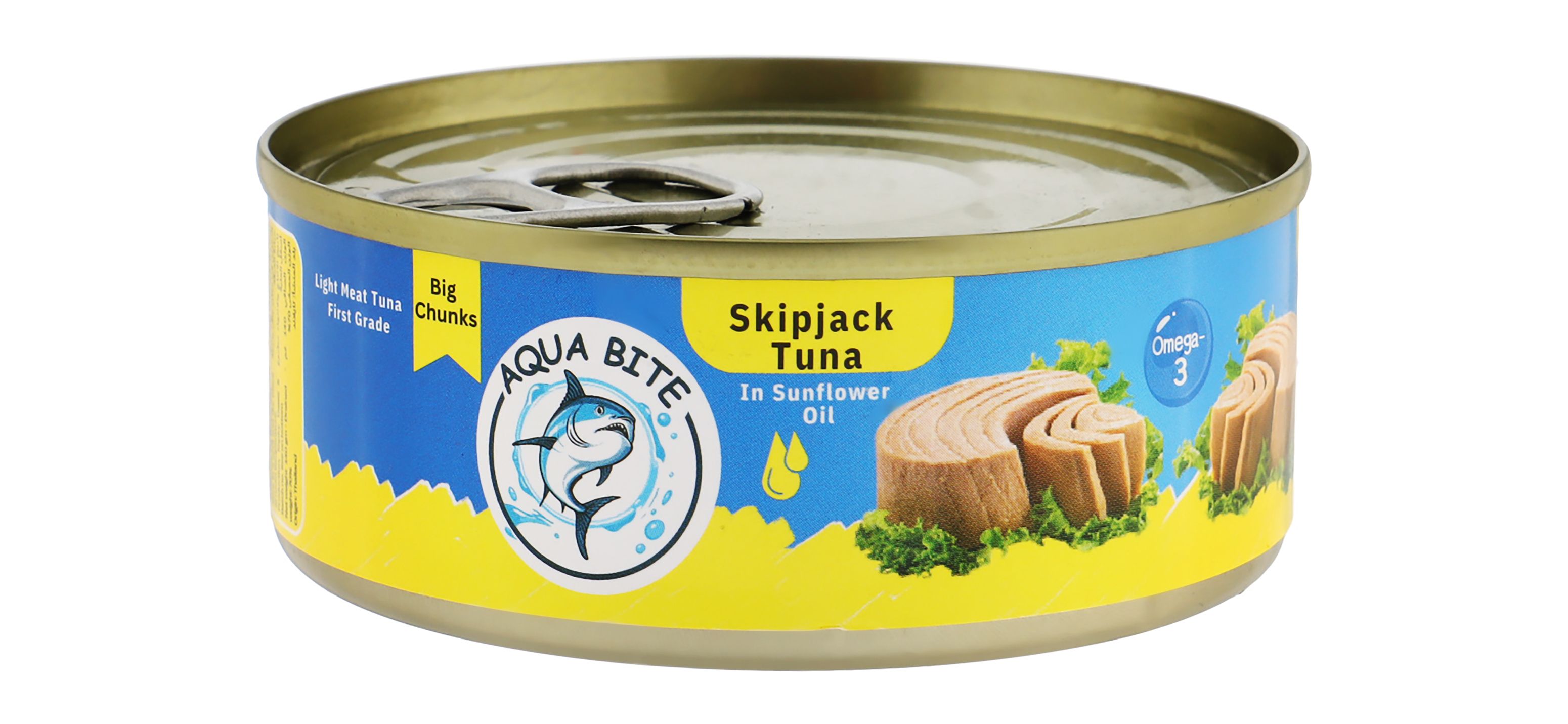 Aqua Bite Skipjack Tuna Chunks in Sunflower Oil, 140g