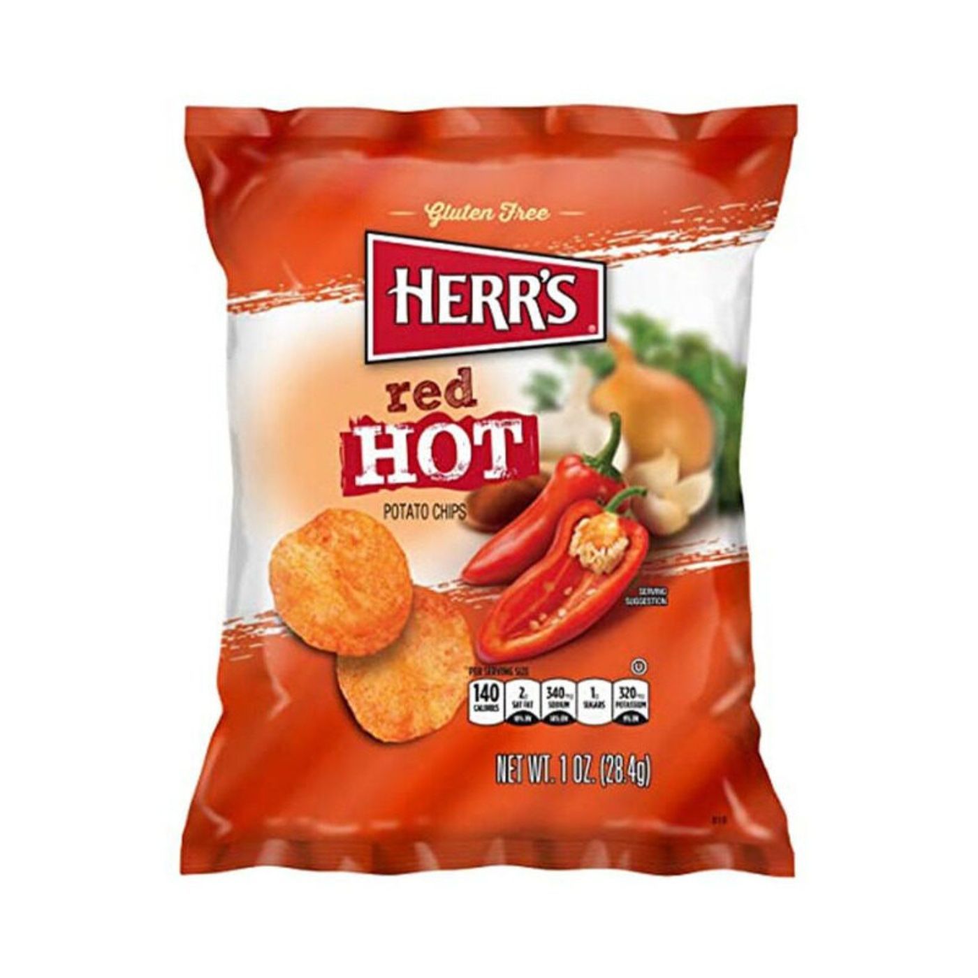 Herr's Red Hot Chips Heat Medium 28G