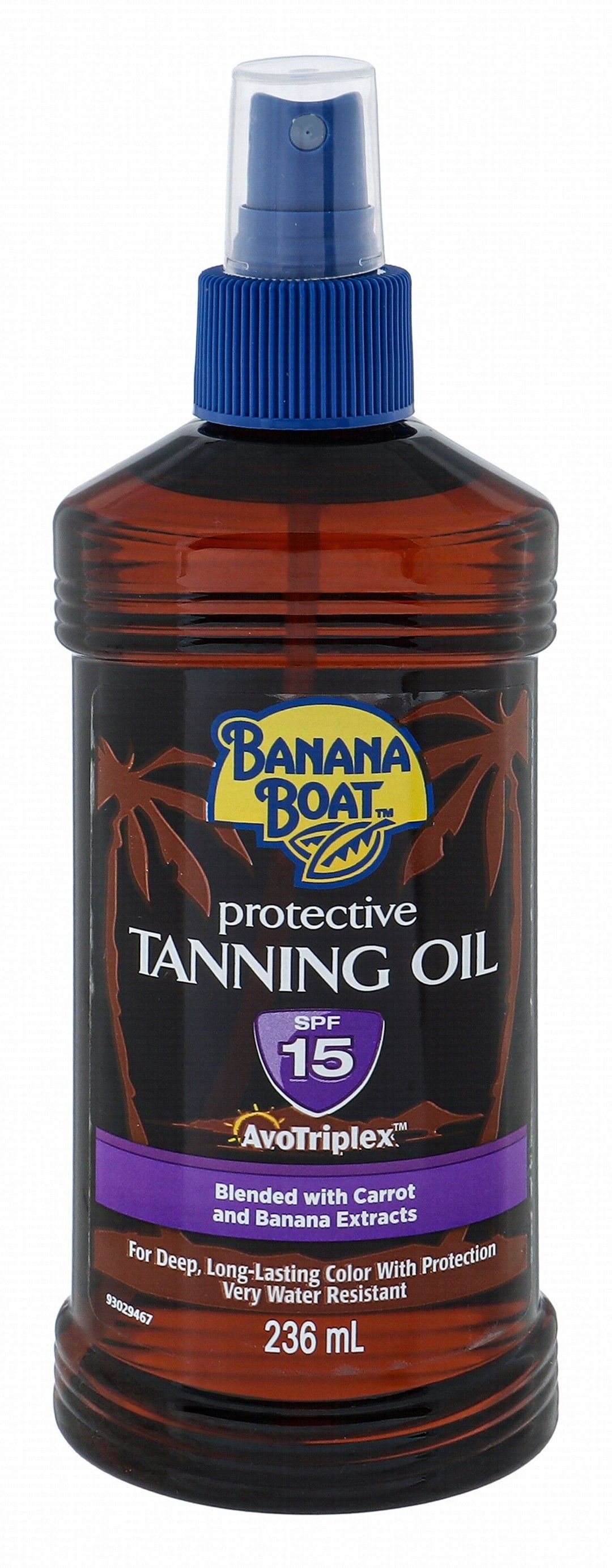 Banana Boat Water-Resistant Protective Tanning Oil Spray with Carrot & Banana Extracts SPF15, 236ml