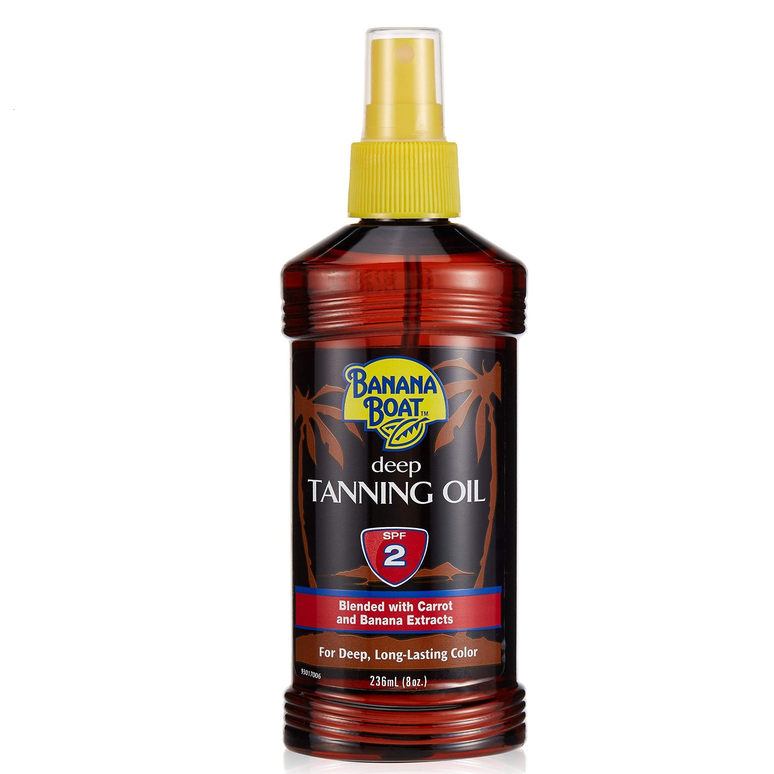 Banana Boat Deep Tanning Oil Spray with Carrot & Banana Extracts SPF2, 236ml