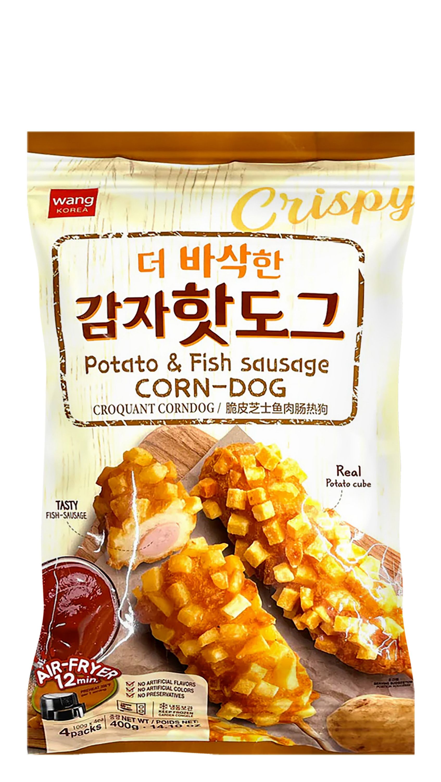 Wang Frozen Potato Corn Dog, 400g