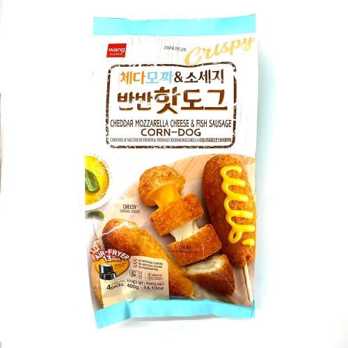Cheddar Mozzarella & Fish Sausage Corn Dog, 100g