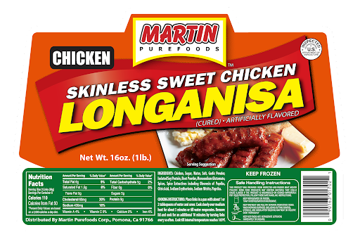 Mabuhay Skinless Sweet Chicken Longanisa, 300g