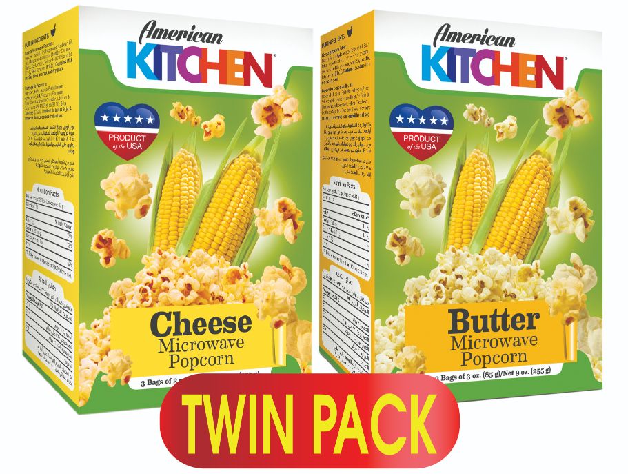 American Kitchen Microwave Popcorn Assorted 2x3x3OZ