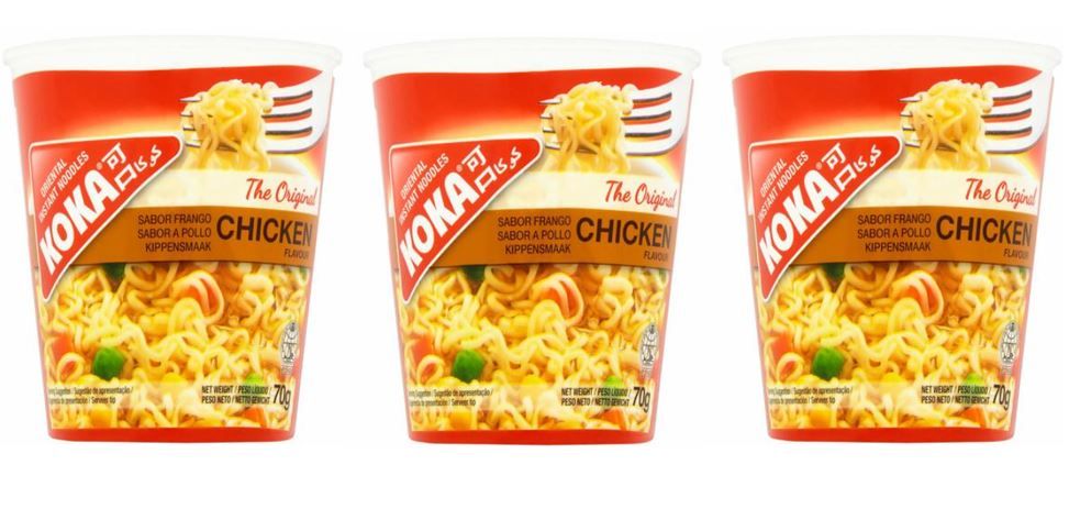 Koka Cup Noodles Assorted, 3x70g