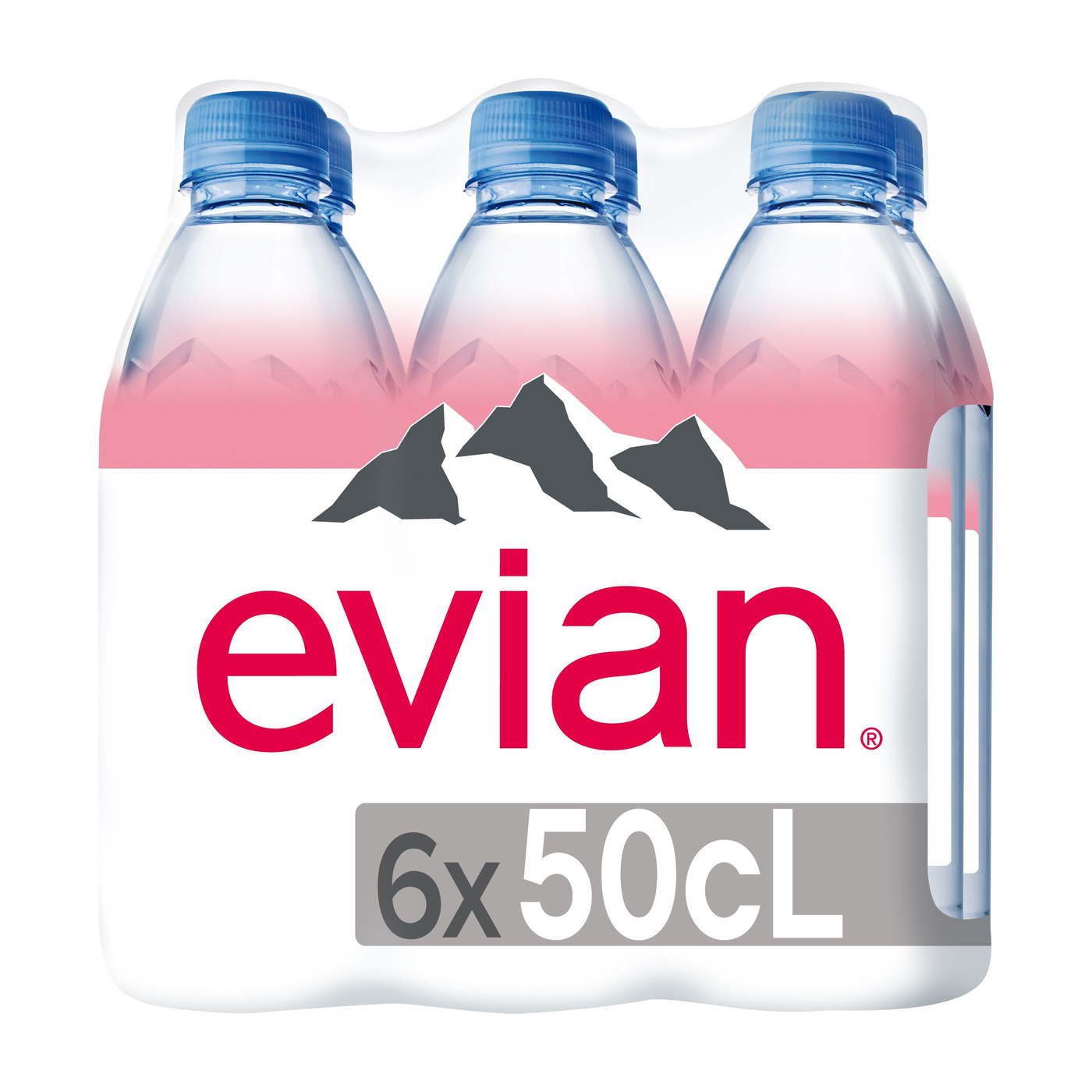 Evian Natural Mineral Water, 6x500ml