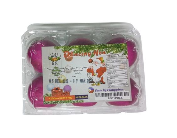 Dancing Hen Chicken Salted Eggs, 6 Pieces