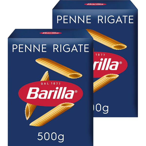 Barilla Pasta Penne Regate, 2x500g