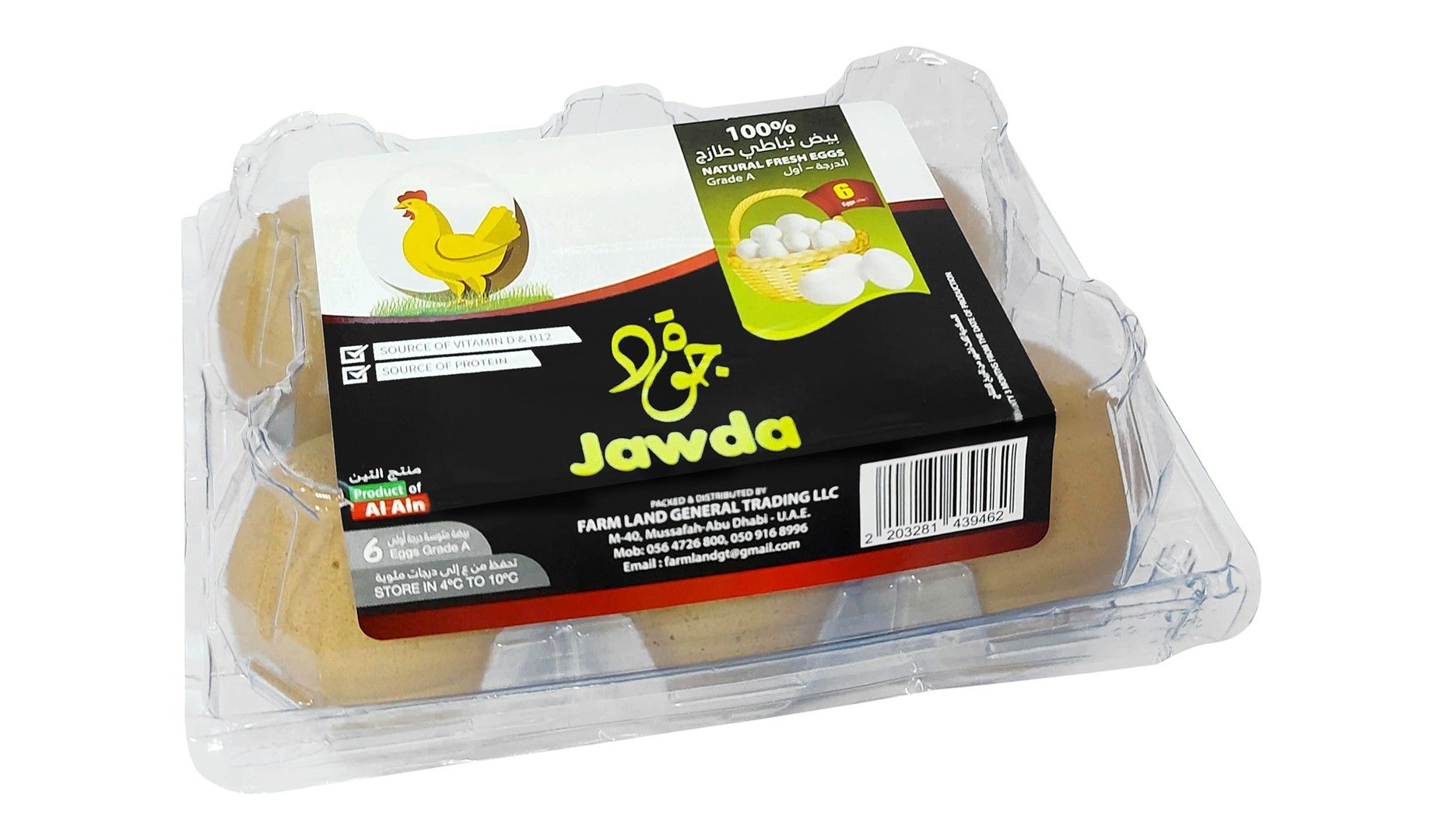 Jawda Natural Fresh Eggs, 6 Pieces