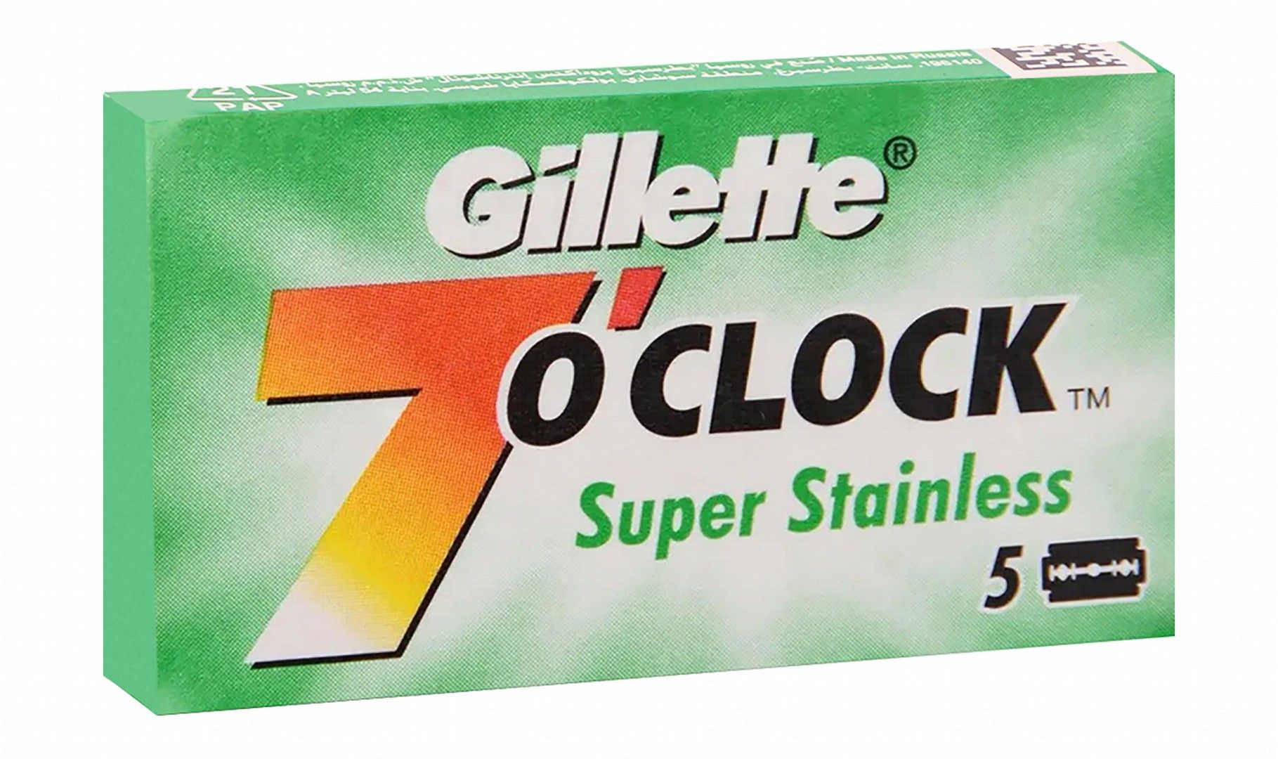 Gillette 7 O'clock Super Stainless Razor Blades, 5 Pieces