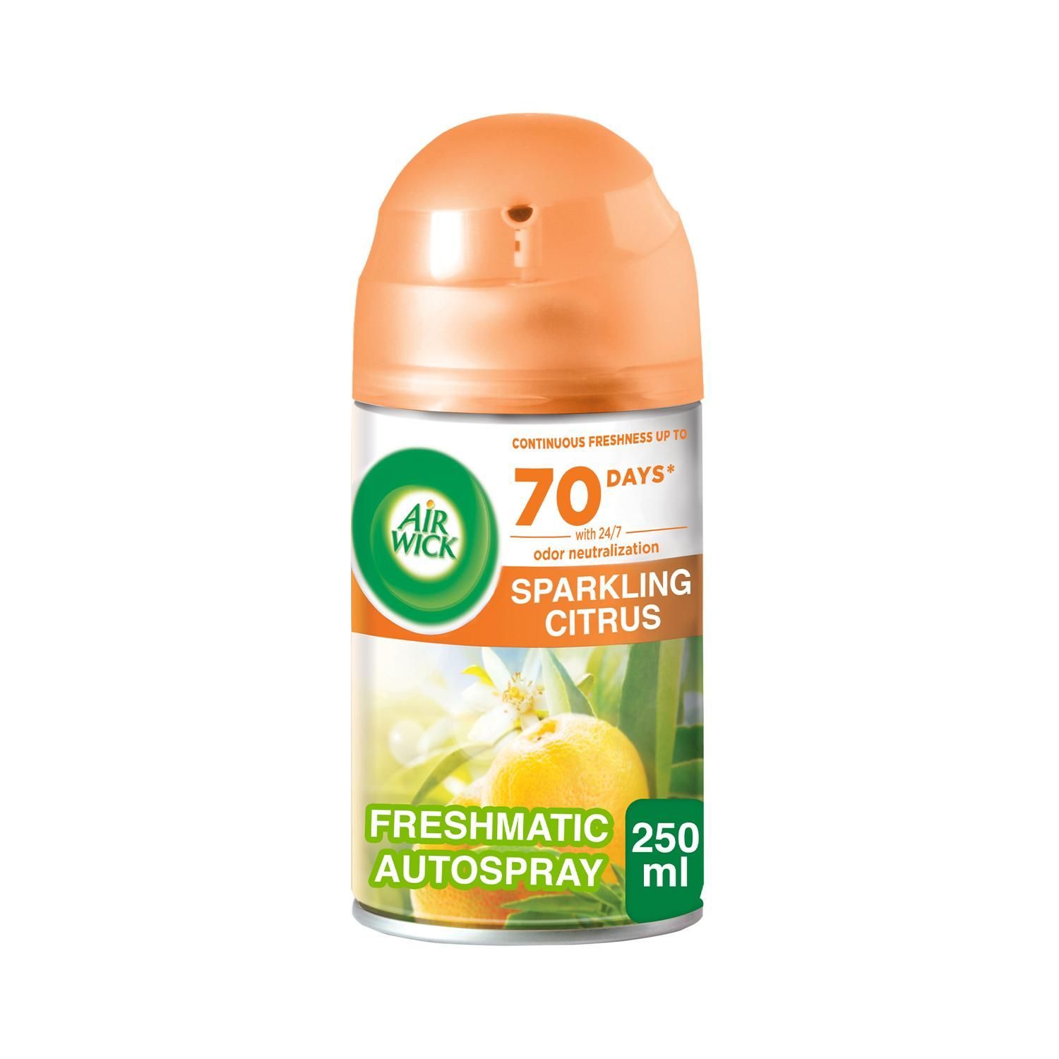 Air Wick Automatic Sparkling Citrus Scent Air Freshener Spray Refill, 250ml