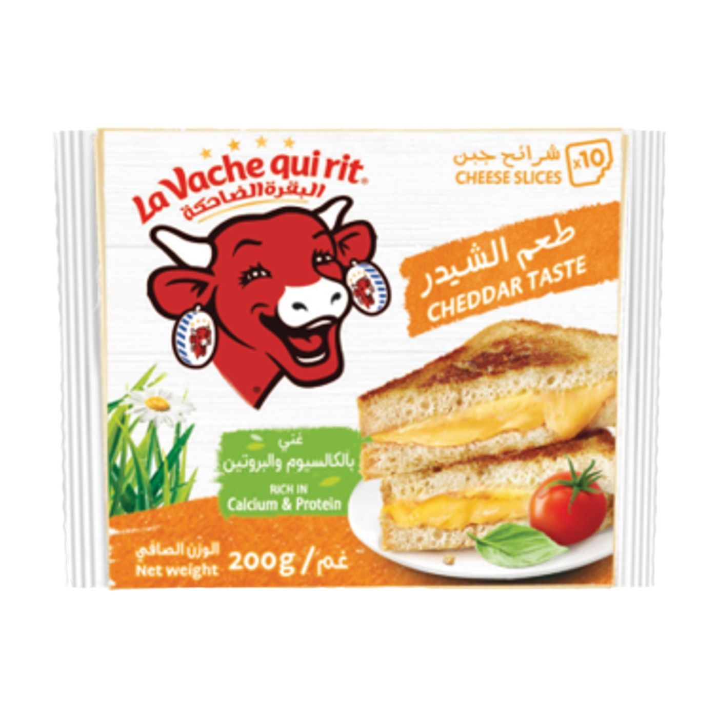 La Vache Qui Rit Cheddar Cheese Slices, 10 Slices, 200g
