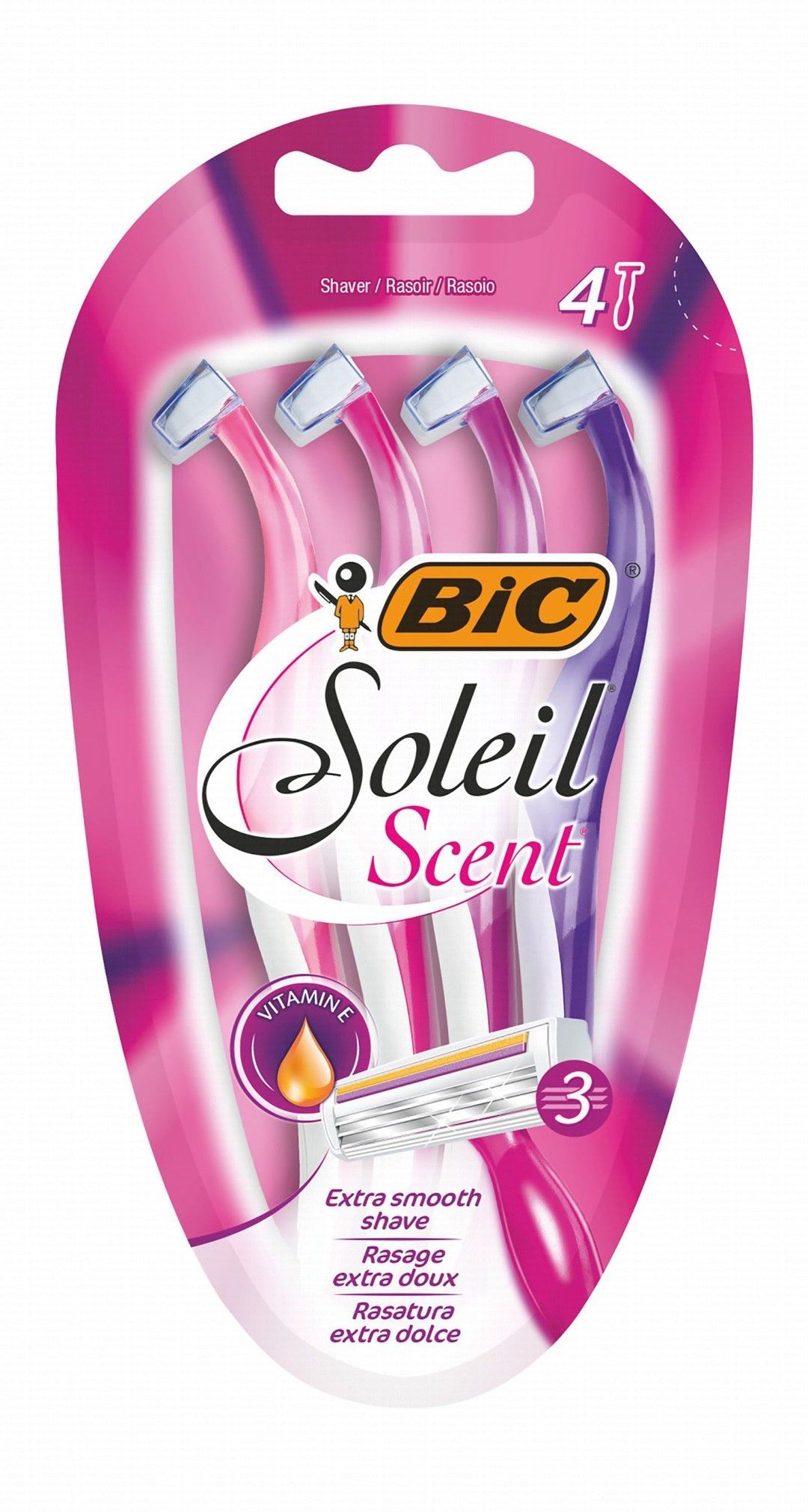 BiC Razors Soleil Scent, 4 Pieces
