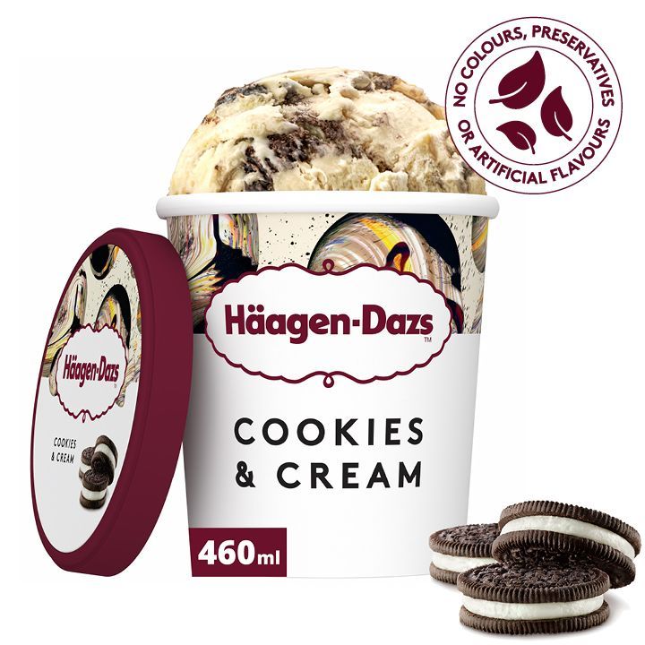 Haagen-Dazs Cookies & Cream Ice Cream, 460ml