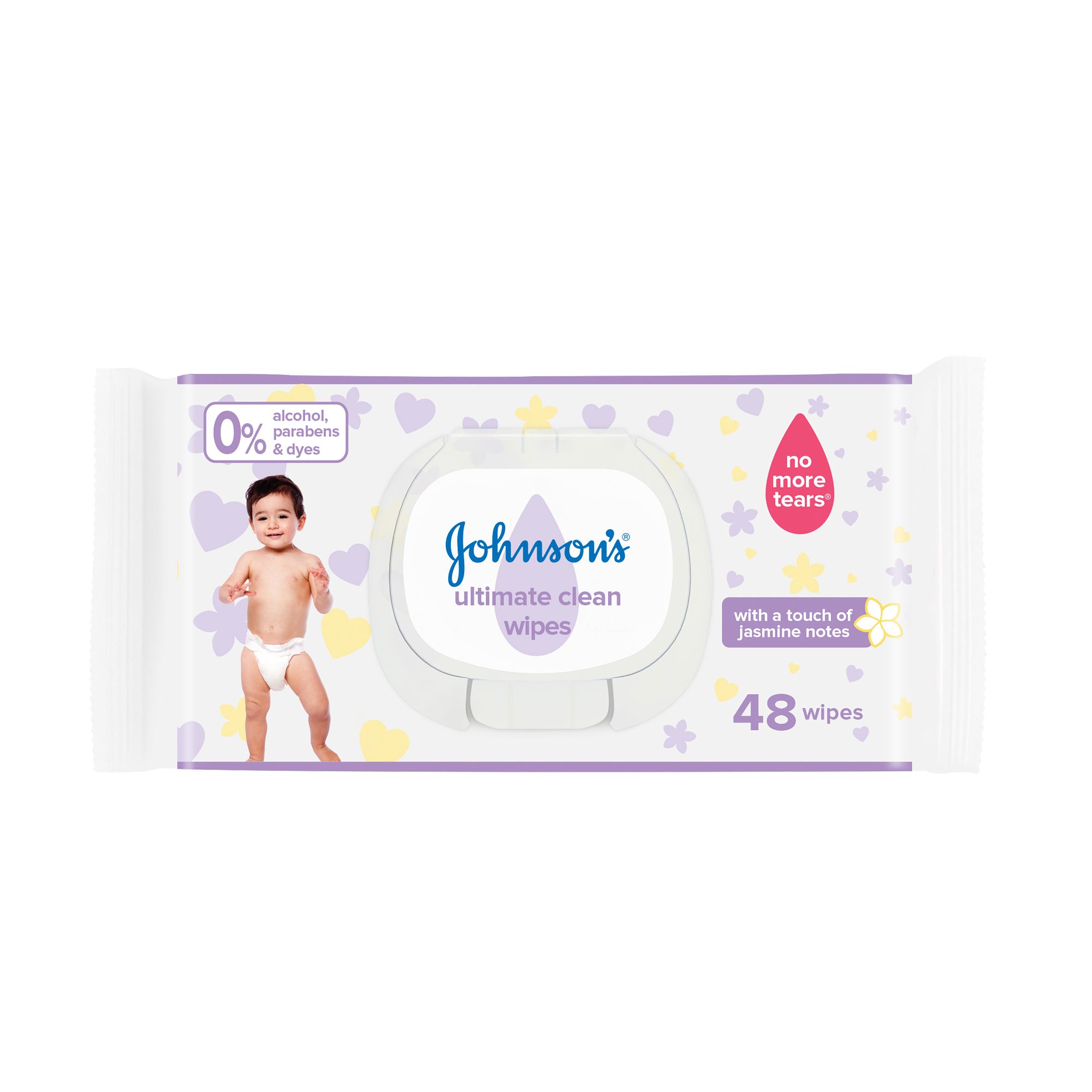 Johnson's Ultimate Clean Baby Wipes Jasmine Scent, 48 wipes