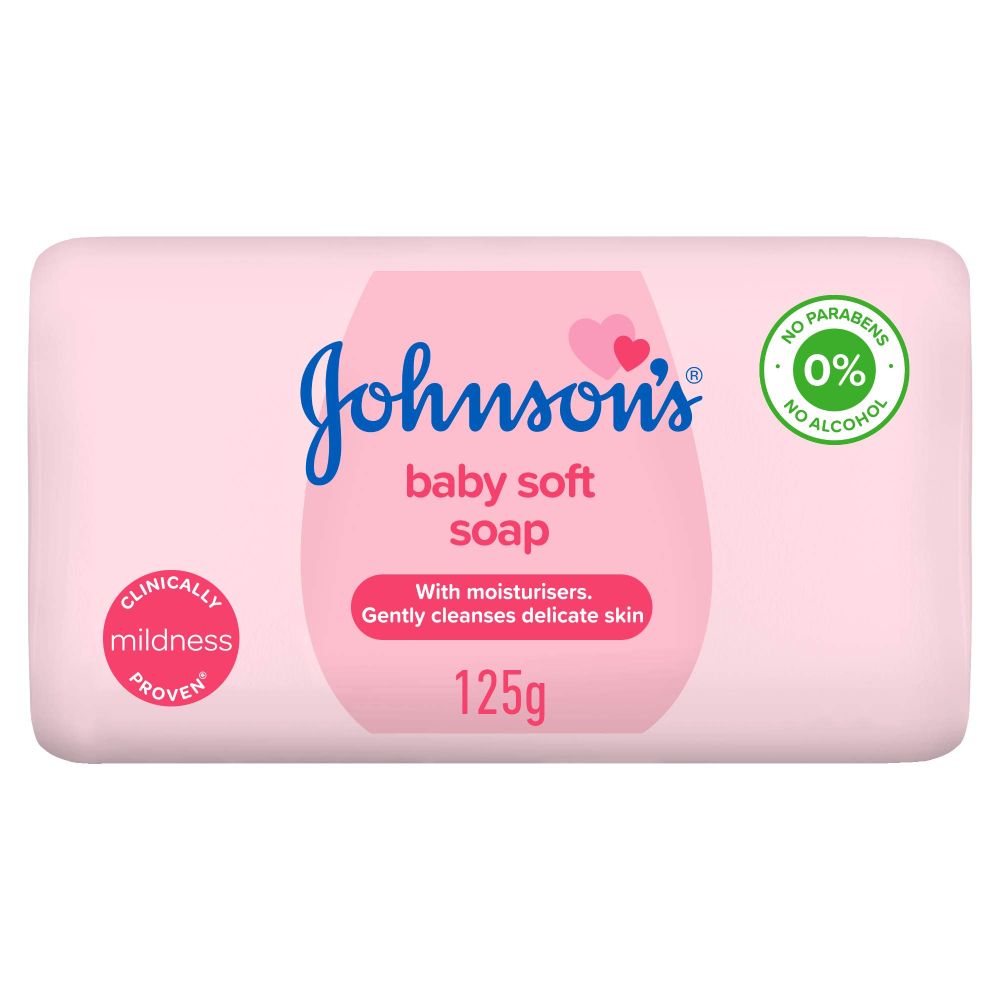 Johnson's Baby Soft Soap Bar with Moisturizer, 125g