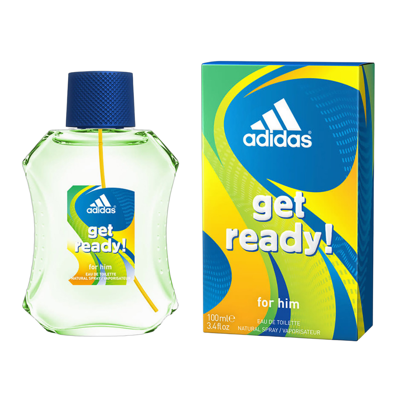 Adidas Get Ready Eau de Toilette Spray for Men, 100ml