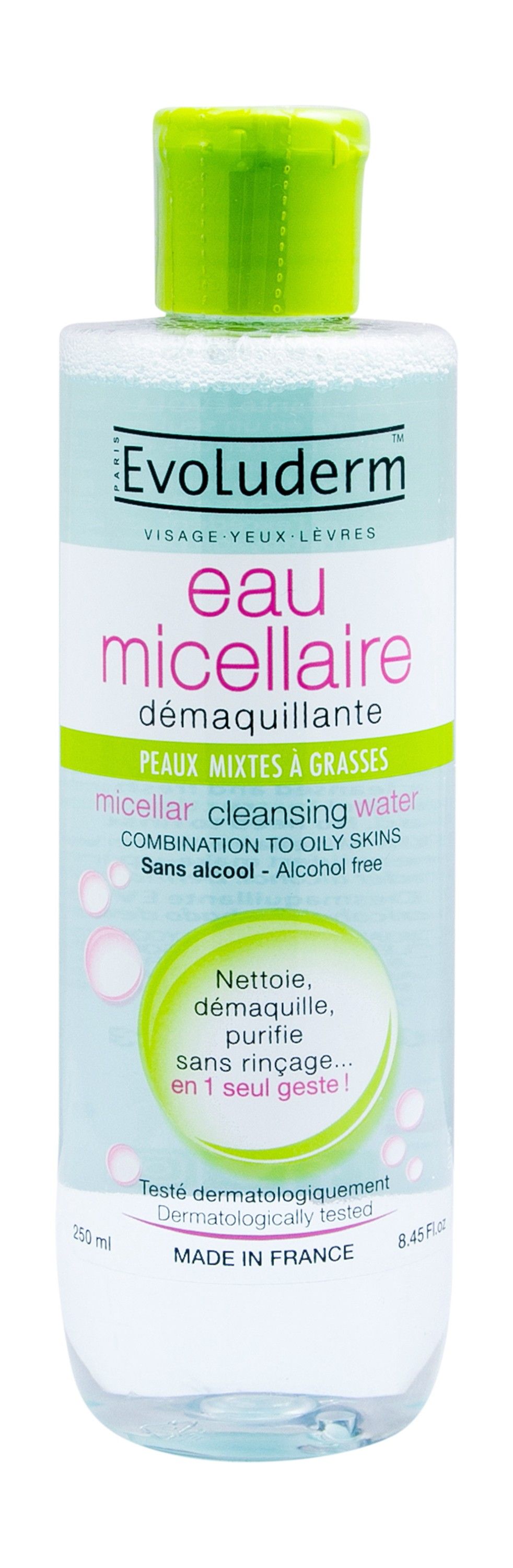 Evoluderm Micellar Cleansing Water for Oily & Combination Skin, 250ml