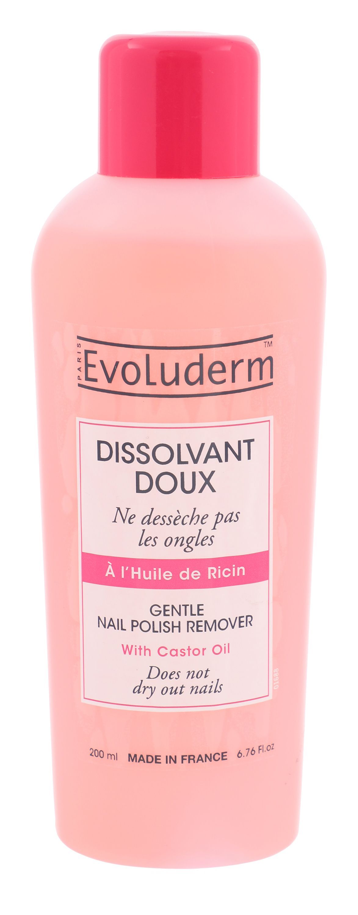 Evoluderm Vegan Nail Polish Remover with Castor Oil, 200ml