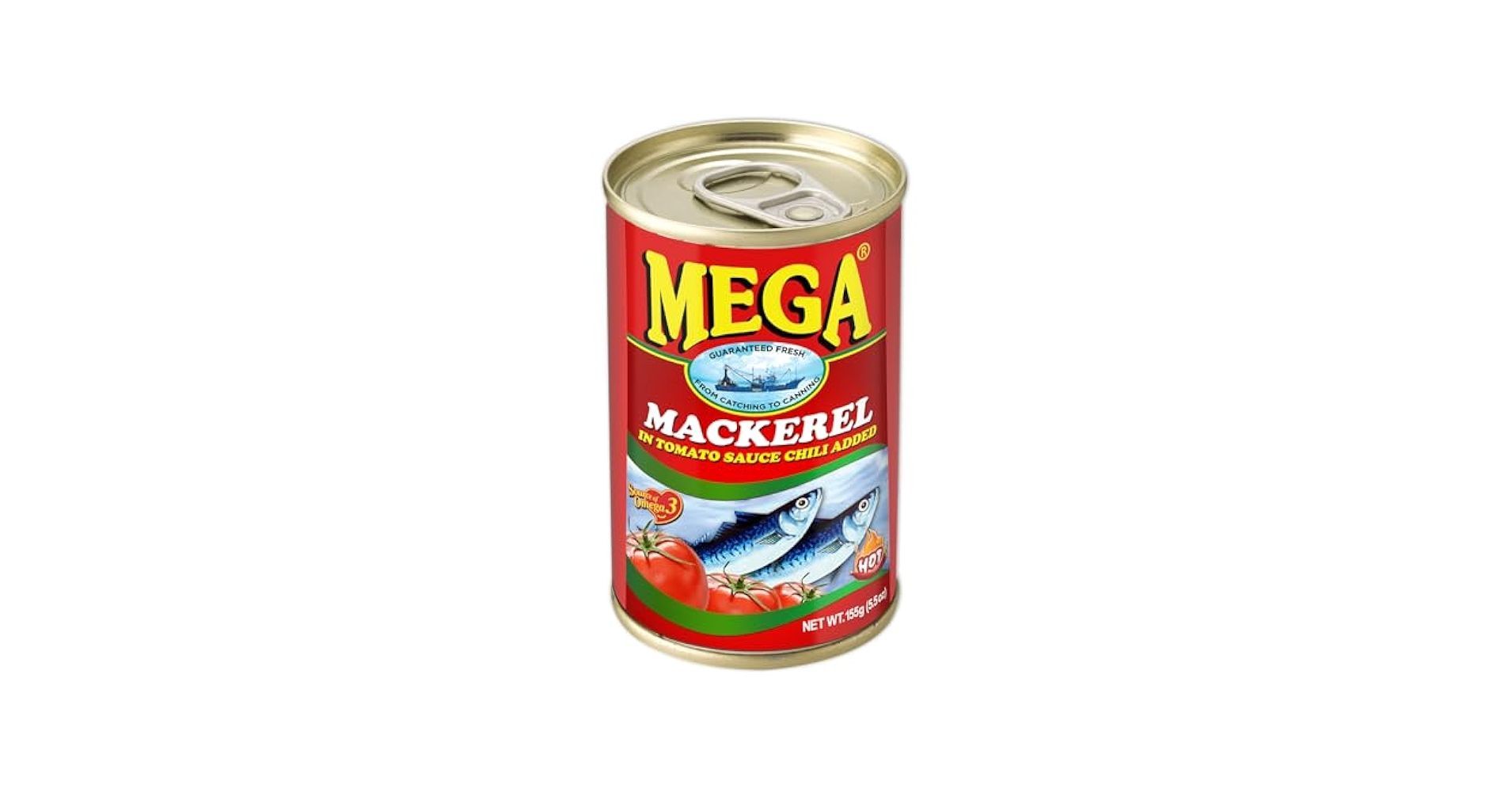 Mega Mackerel In Tomat Sauc Chili, 3x155g