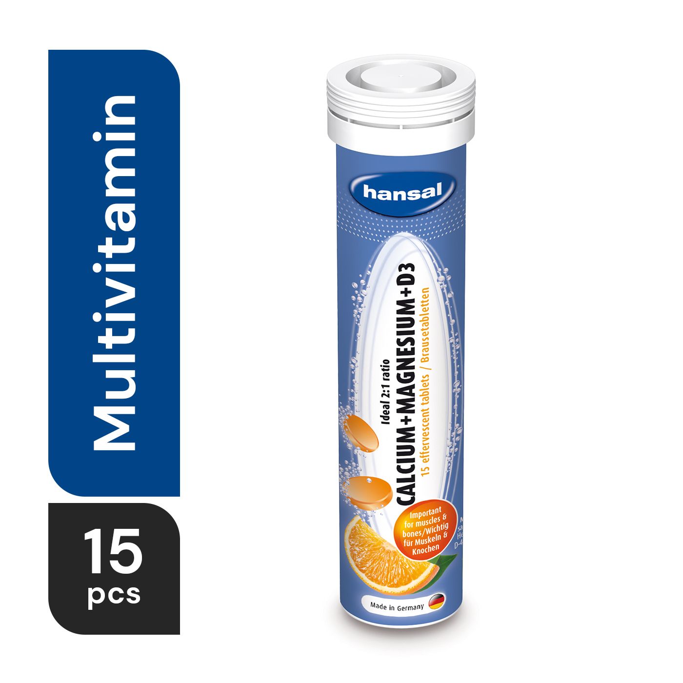 Hansal Calcium + Magnesium + D3 15 Tablets