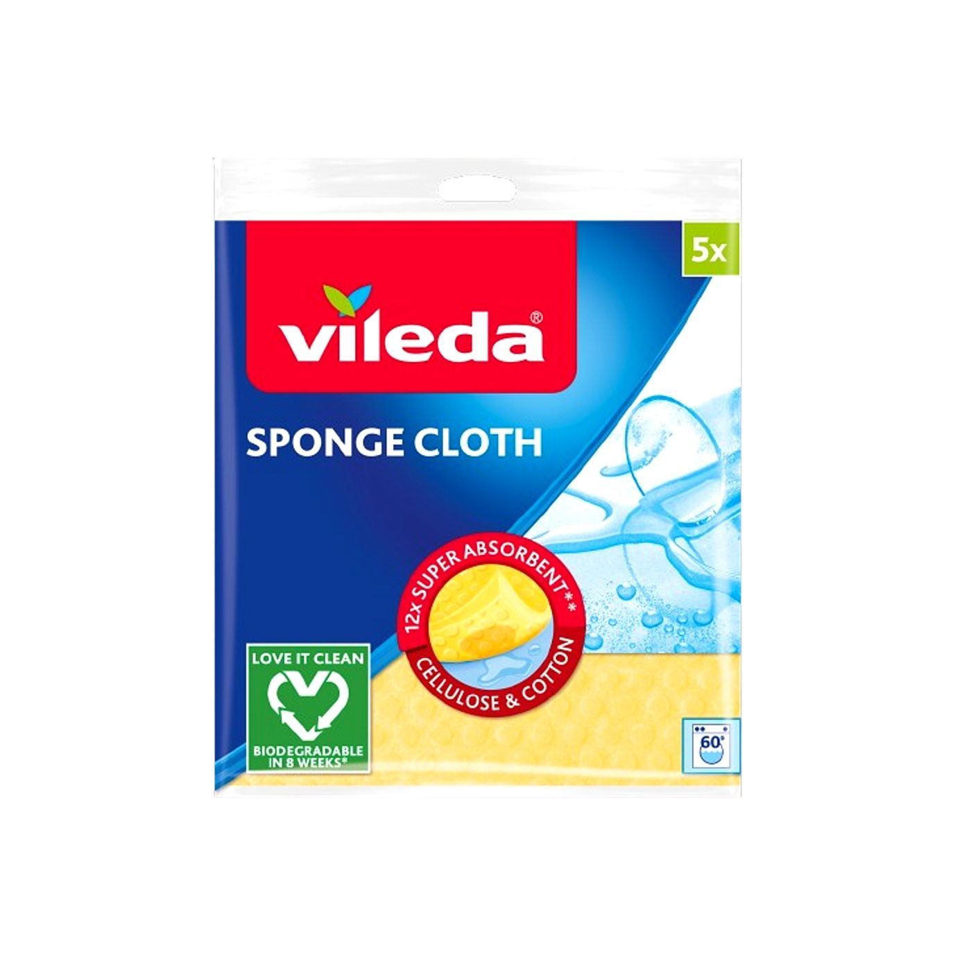 Vileda Sponge Cloth, 5 Pieces