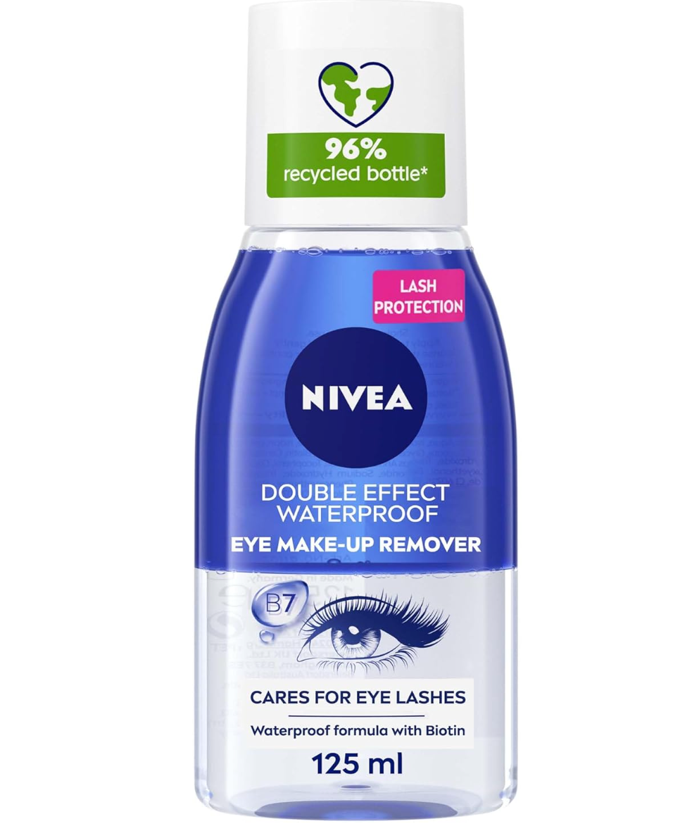 Nivea Double Effect Eye Face Makeup Remover, 125ml