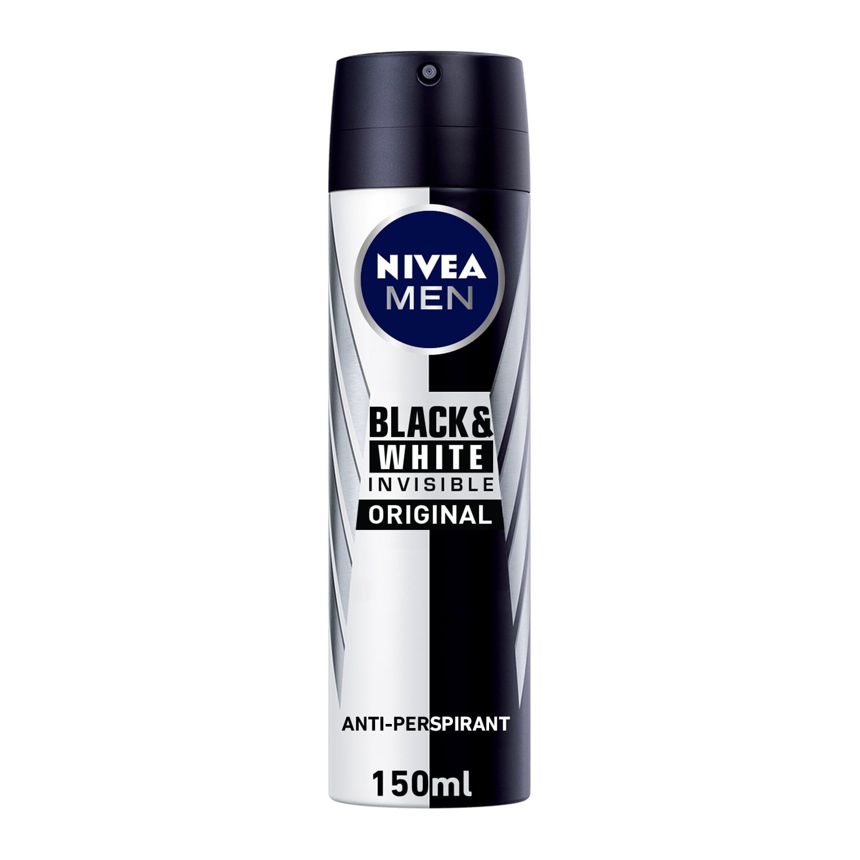 Nivea Men Black & White Spray Deodorant 72H, 150ml