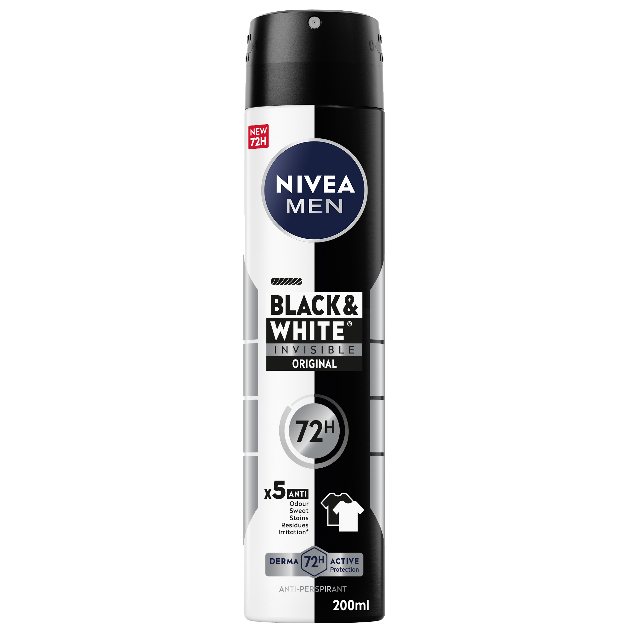 Nivea Deo Men Spray For Men Invisible Black&White 200 ml