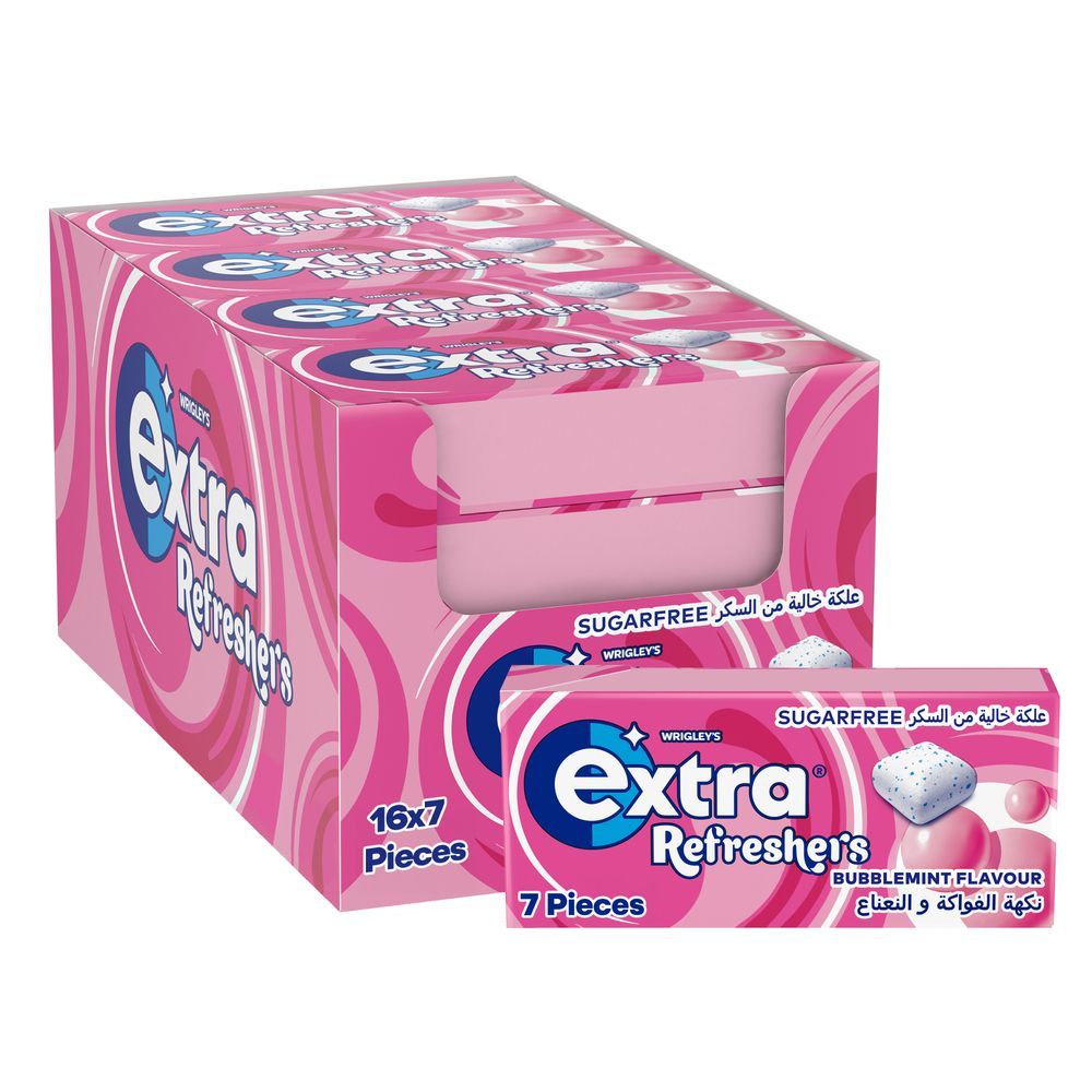 Extra Bubble Mint Chewing Gum, 16x15.6g