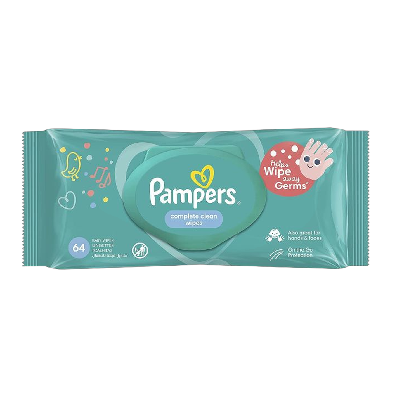 Pampers Complete Clean Baby Wipes, 64 wipes