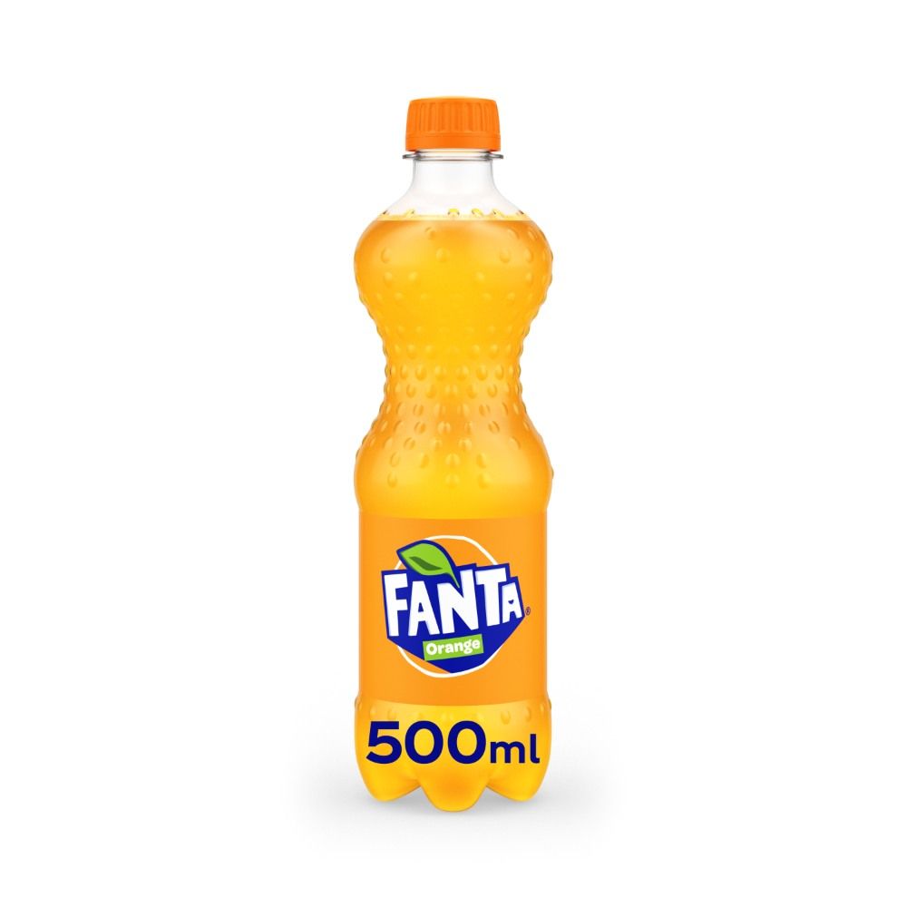 Fanta Orange Carbonated Soft Drink Pet, 500ml
