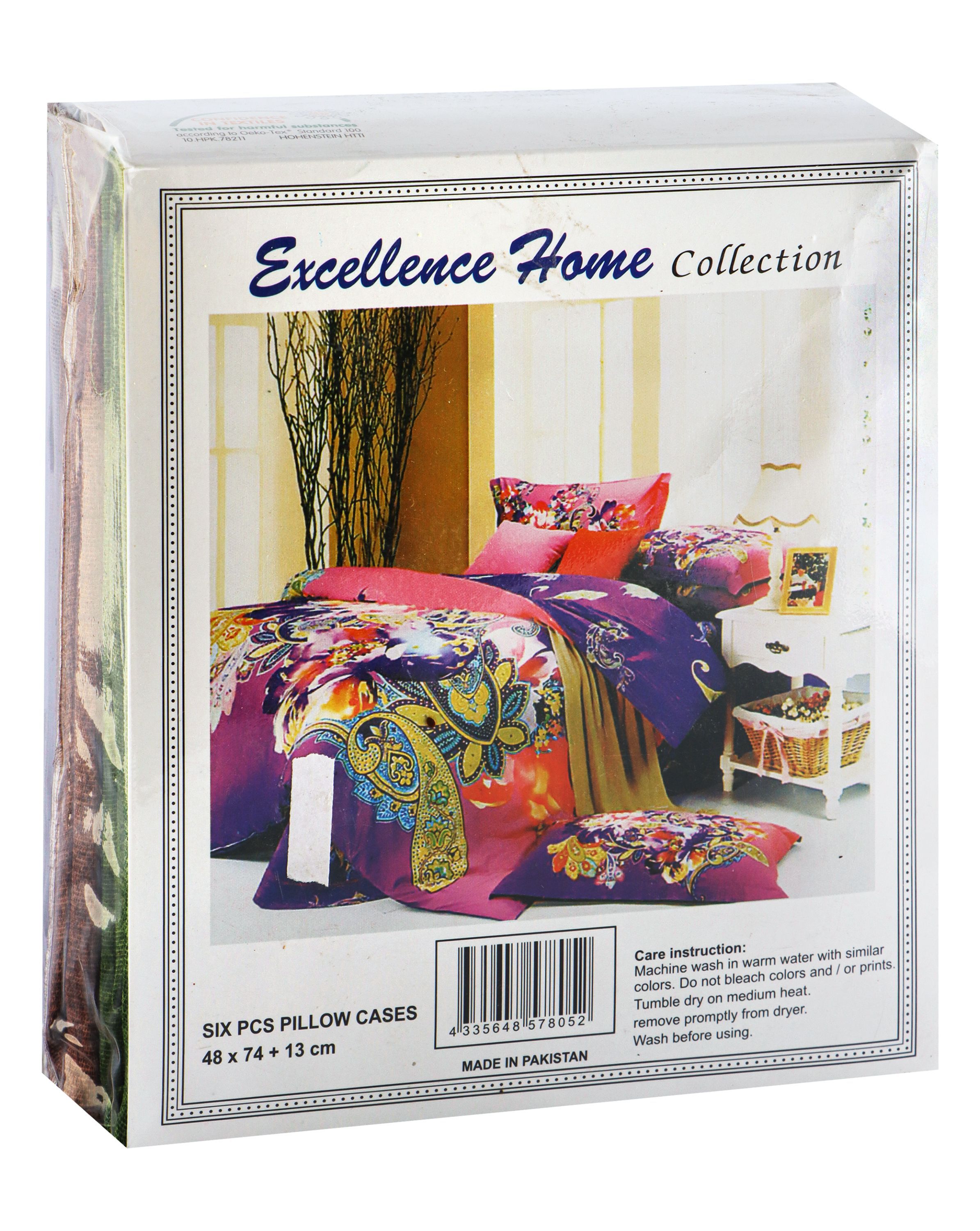 Excellence Home Pillow Cases (48x74+13cm), 6 Piece