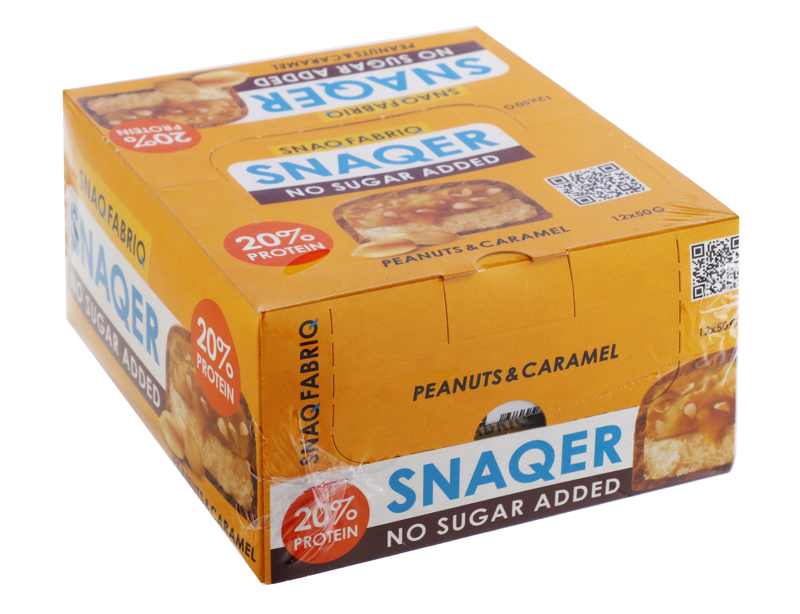 Snaq Fabriq Peanuts & Caramel Protein Bars, 12x50g